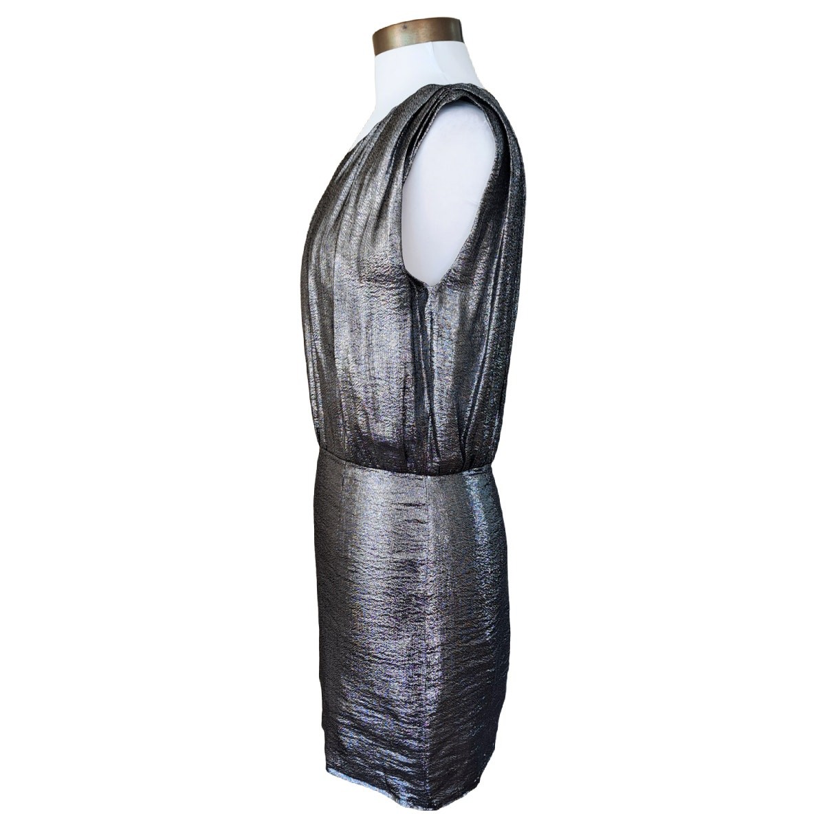 Opening Ceremony Metallic Lamé-effect Open-back Mini Dress Size Medium