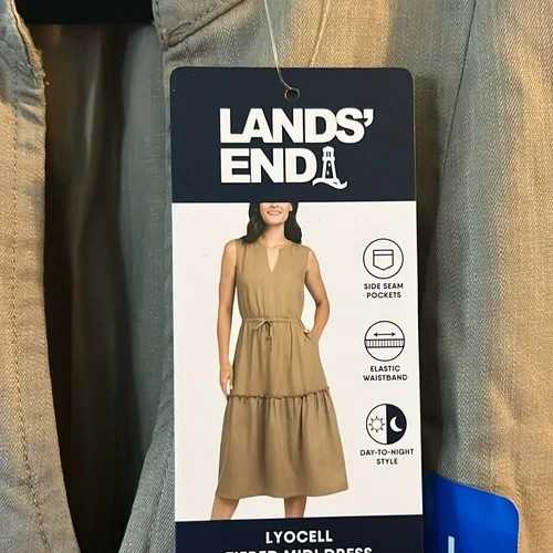 Lands’ End Ladies’ Tiered Midi Dress