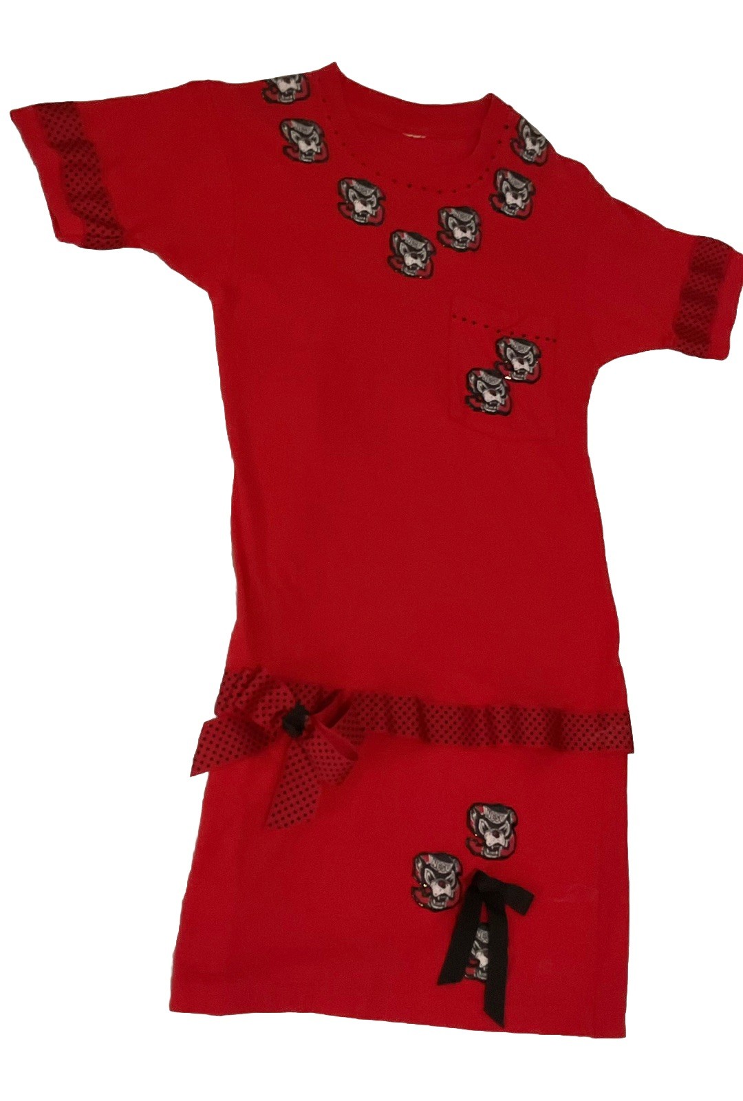 NC State Wolfpack Mini Dress Wmn College Student Gameday Cotton Handmade NCSU