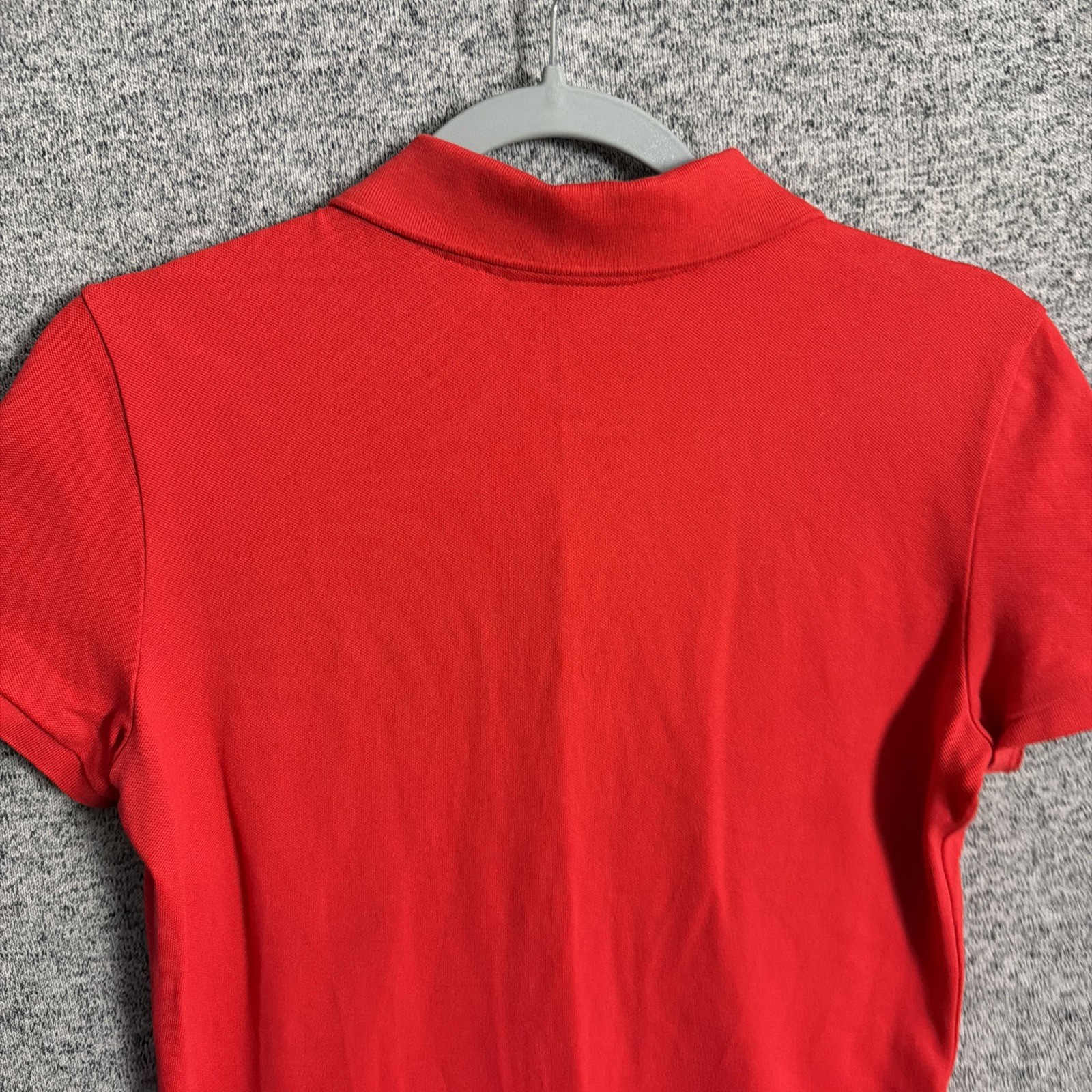 Lacoste Women’s 38 Solid Red Short Sleeve Pique Polo Dress