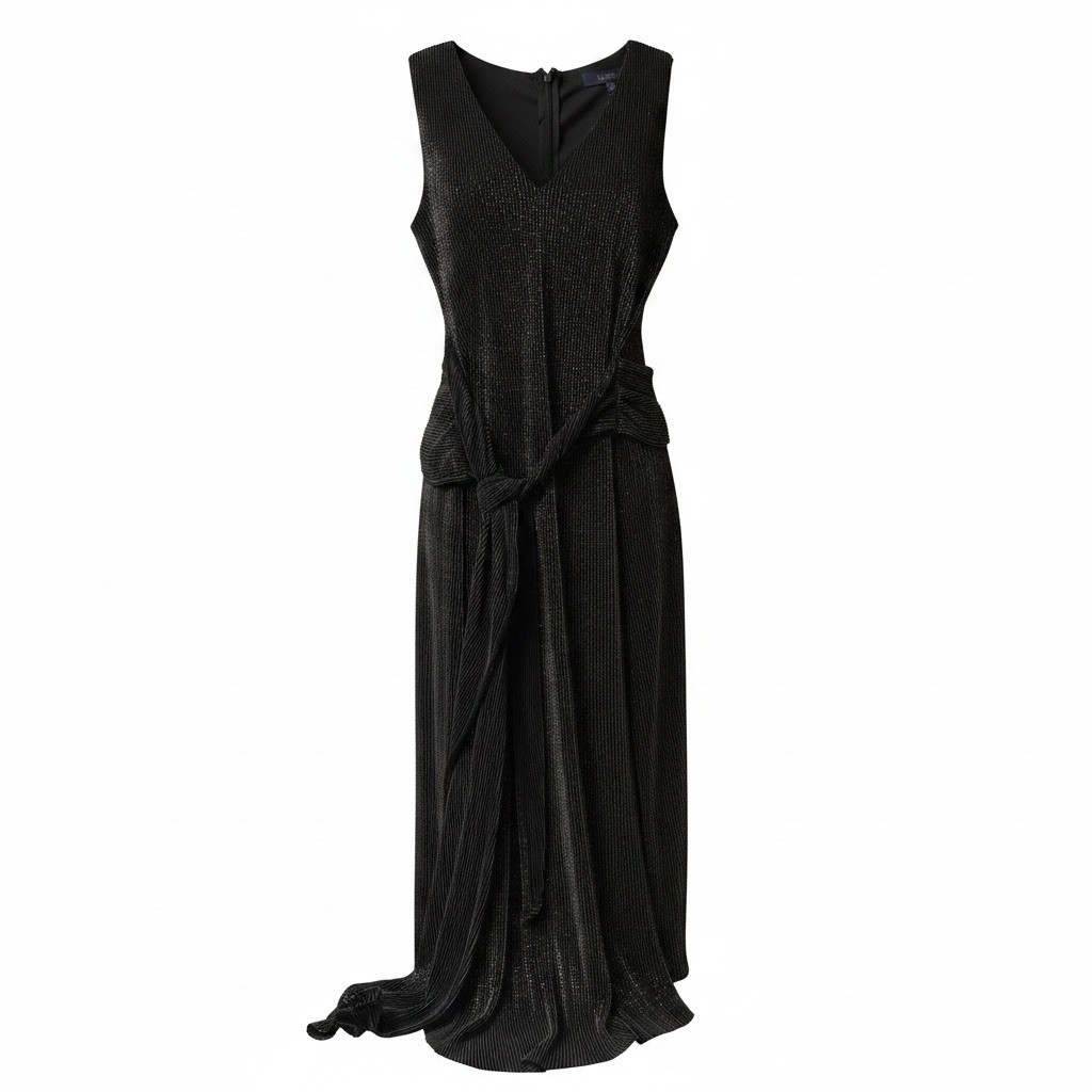 Rachael Roy Dress Black w/Gold Sparkle Size: XL Sleeveless PRE-OWNED EXCELLENT