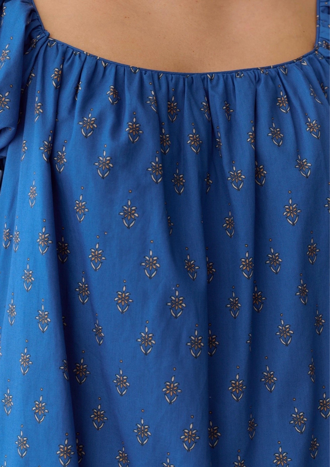 Few Moda Kourt Nya Cotton Relaxed Mini Shift Dress Size Small Blue Bijou