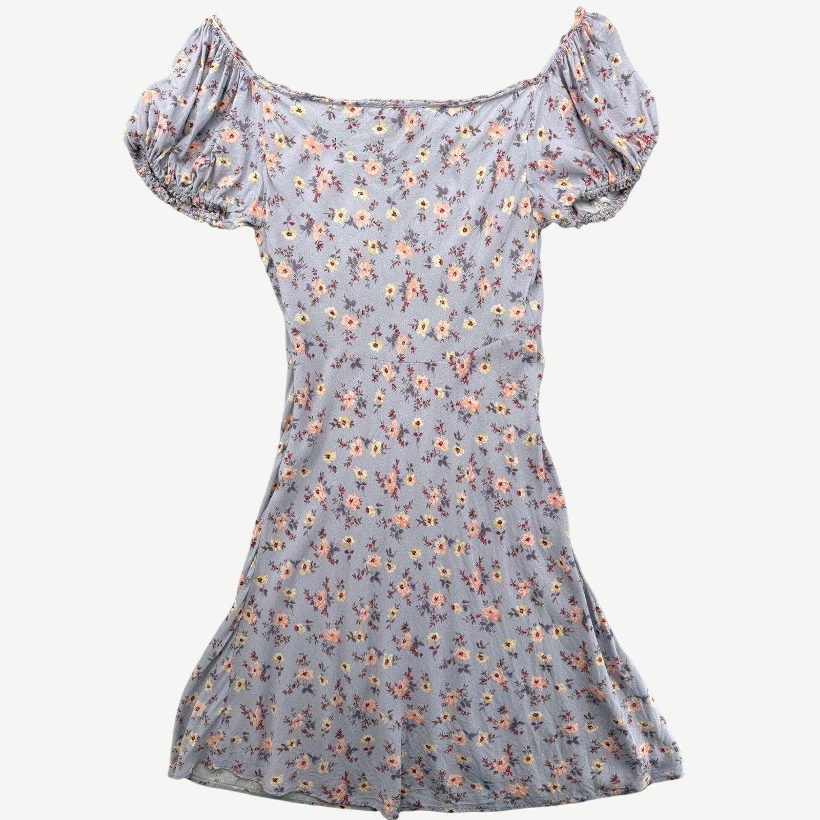 Auguste The Label Mini Dress Size 4 Violet Floral Eloise Penn Milkmaid Cottage