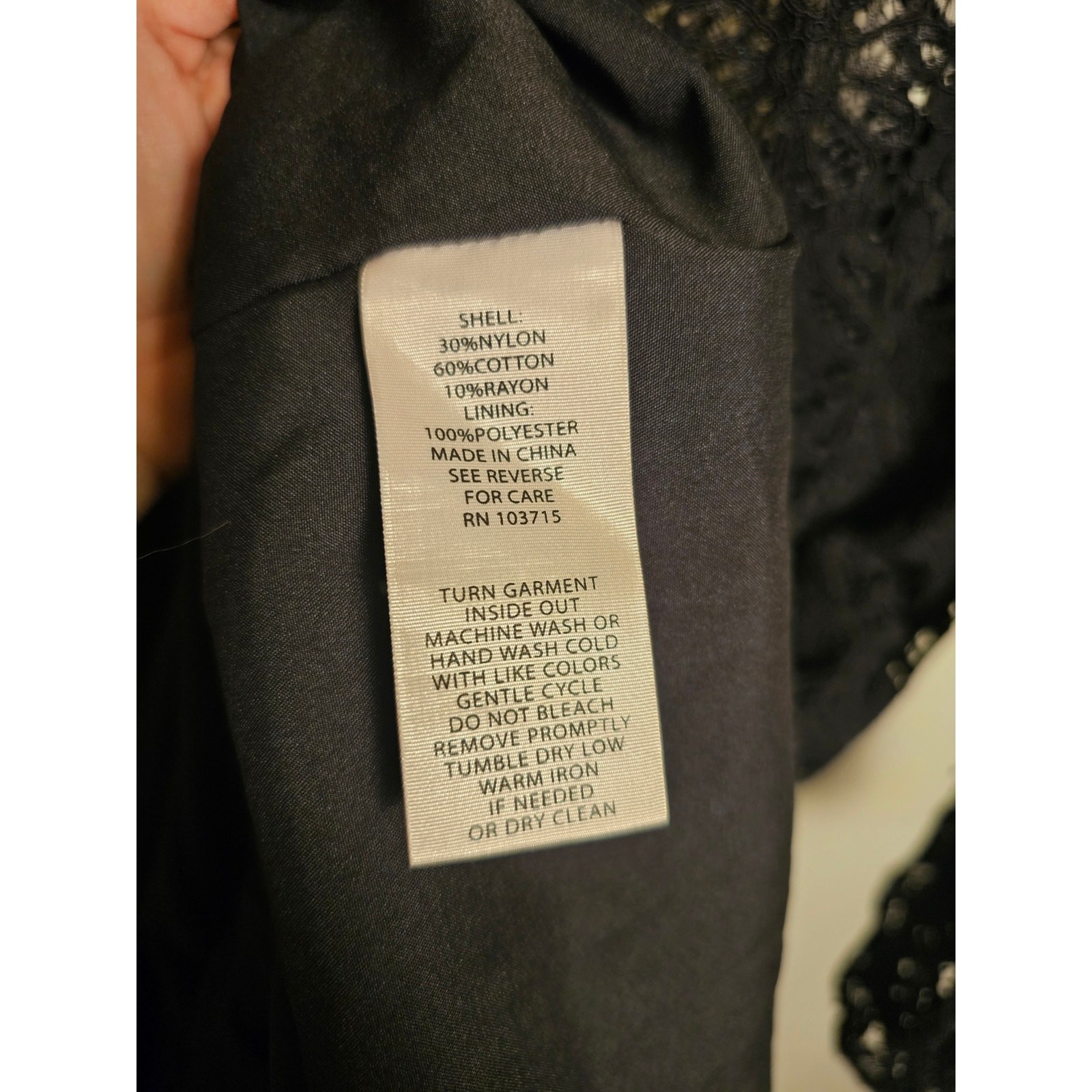 NWOT Nanette Lepore Elegant Black Lace Women’s Dress