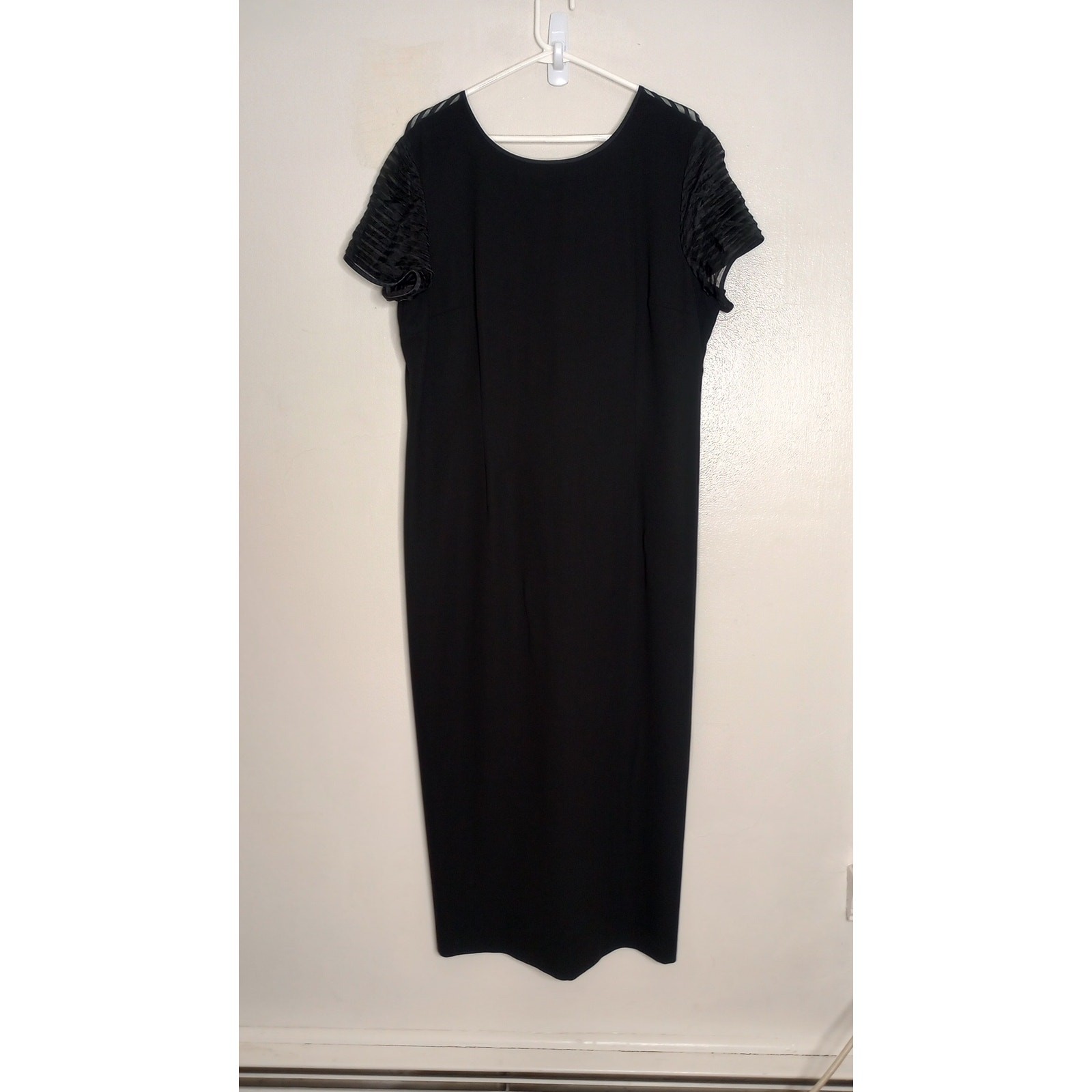 Vintage Talbots Black Lined Maxi Dress-ptp about 24 inches-see description
