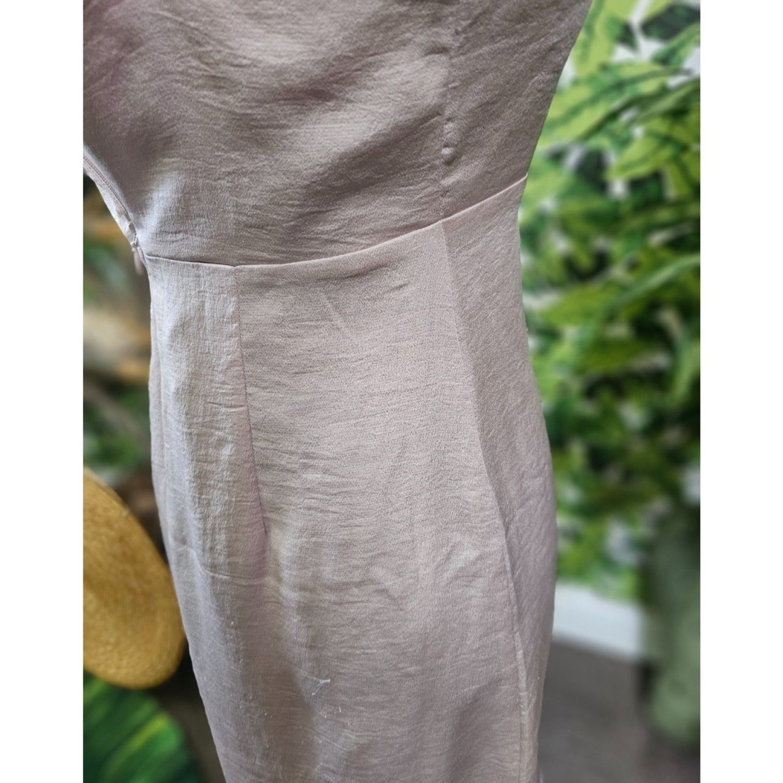 Express Twist-Front Halter Dress – Champagne, Size Small