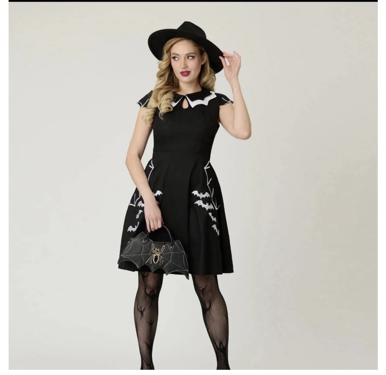 Unique Vintage A Line Halloween Bat Dress! Plus Size 3X