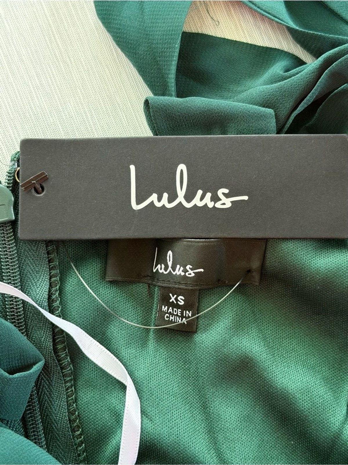Lulus Radiant Charisma Emerald Chiffon Ruched Tie-Strap Maxi Dress Size XS NWT