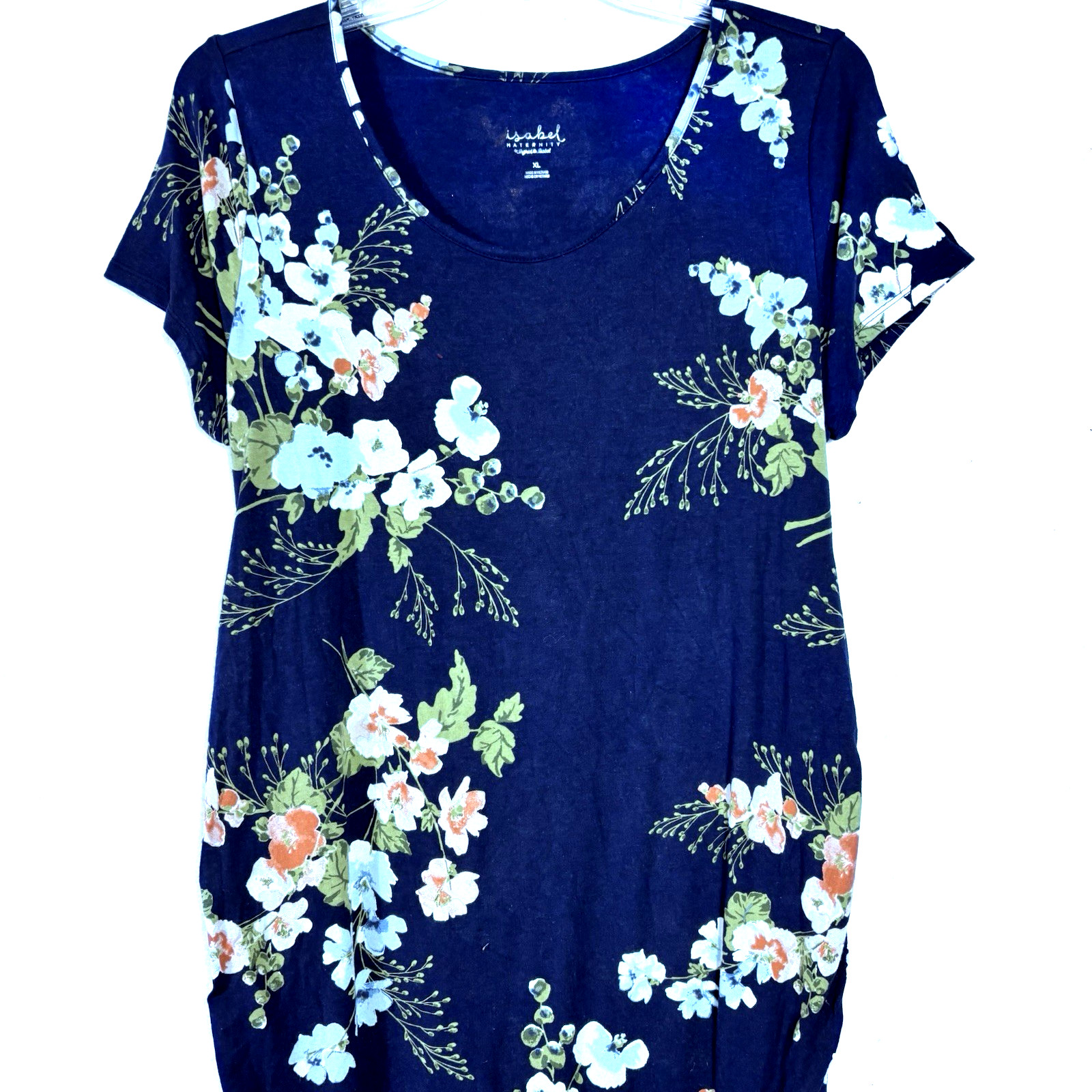 Isabel Maternity By Ingrid & Isabel Floral Print Dress XL Blue