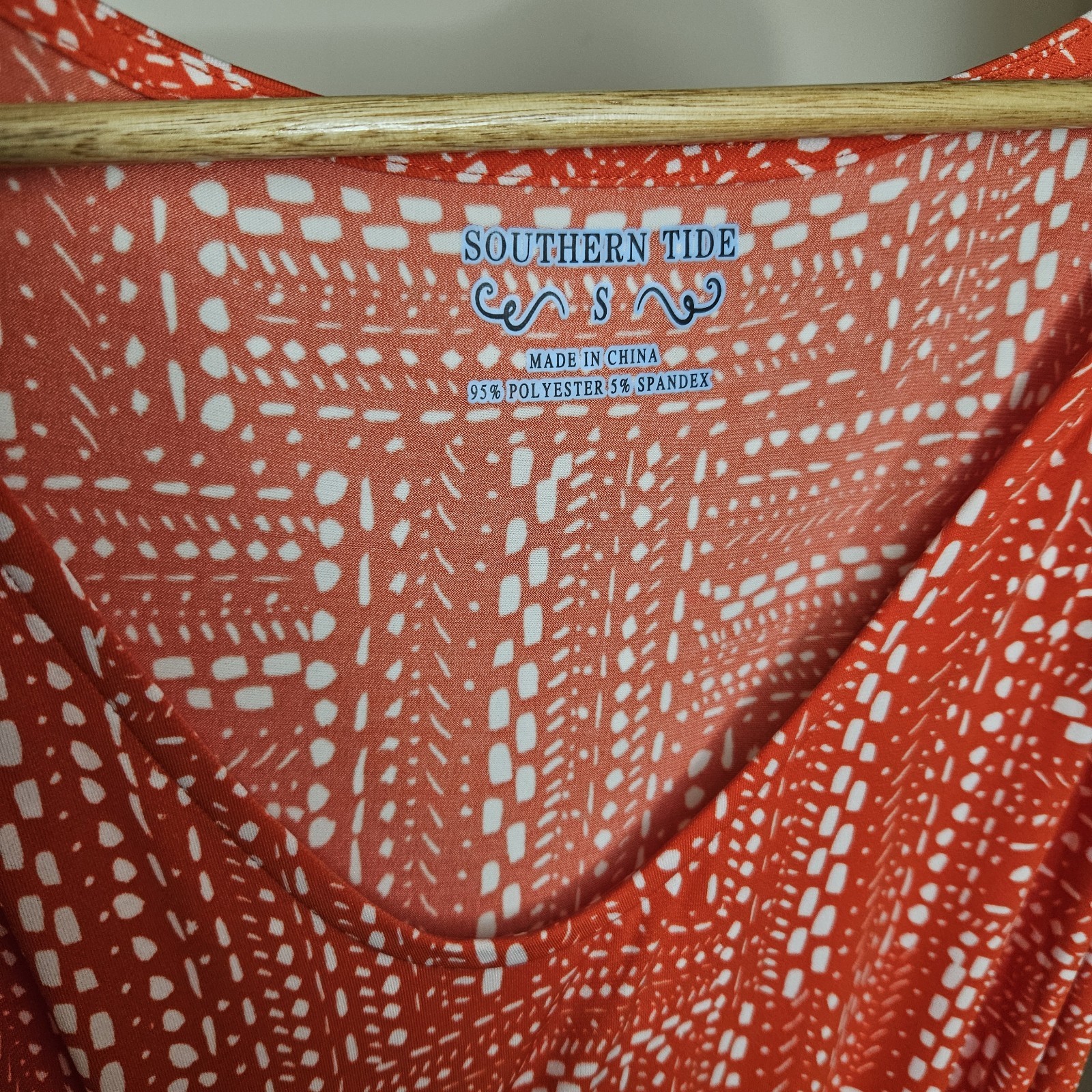 Southern Tide Womens Small Gameday Drop Waist Knit Dress Orange-Red