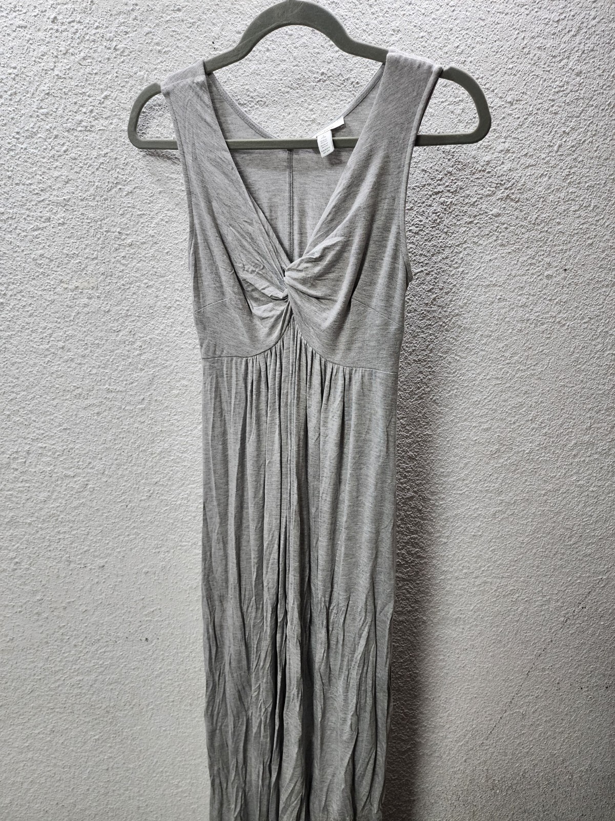 Daily Ritual Women’s Twist Front Sleeveless Maxi Dress, Gray, Small