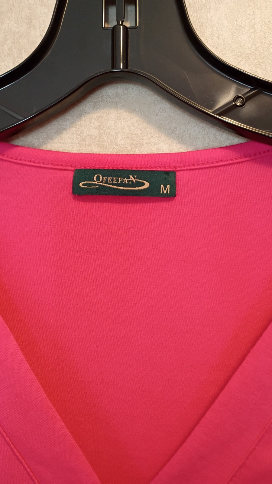 Ofeefan Womens Pink V-Neck Flutter Sleeve Shift Dress Pockets Knee M