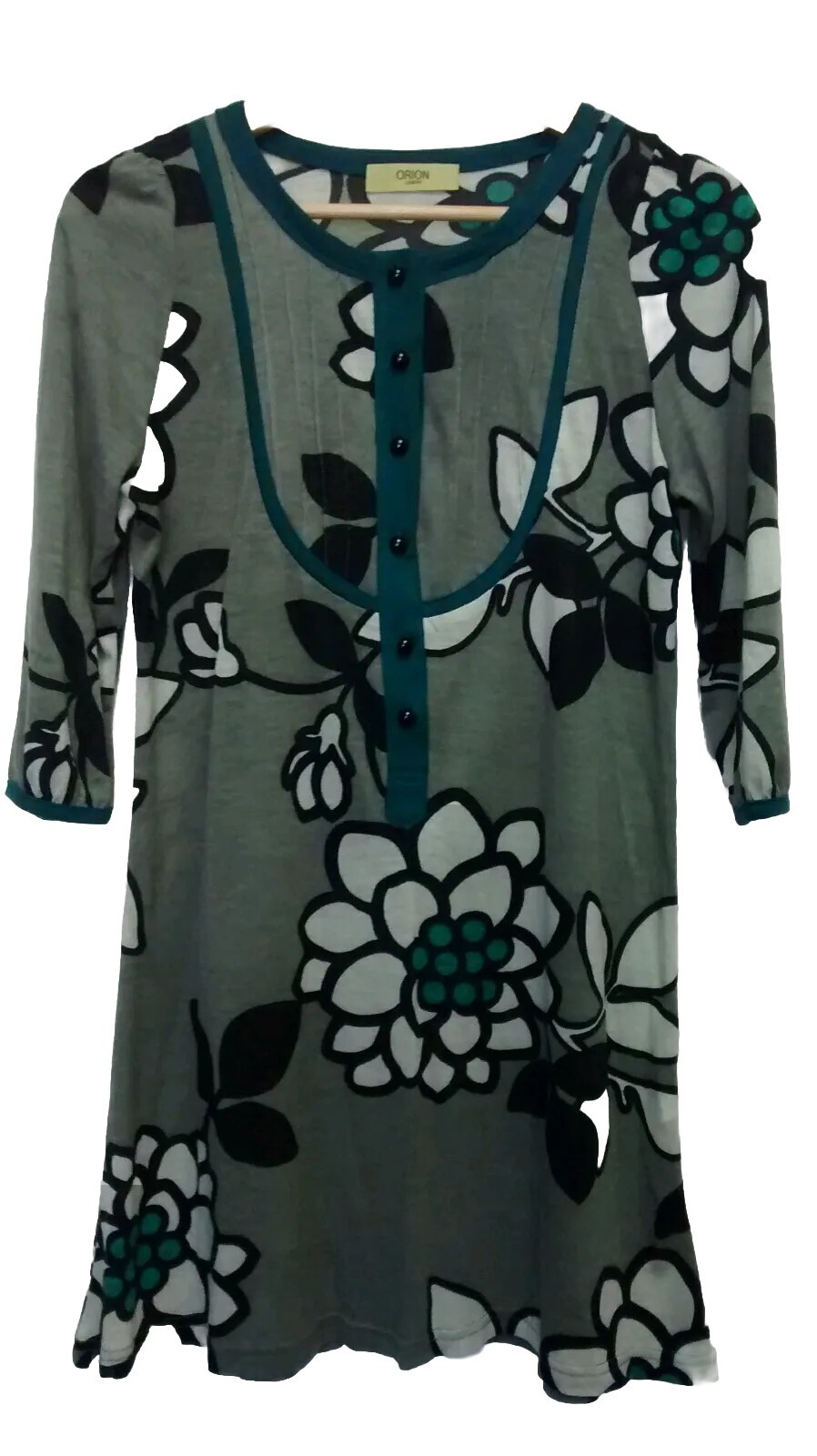 90s Orion london dress flower power aline acrylic wool xs small small mod