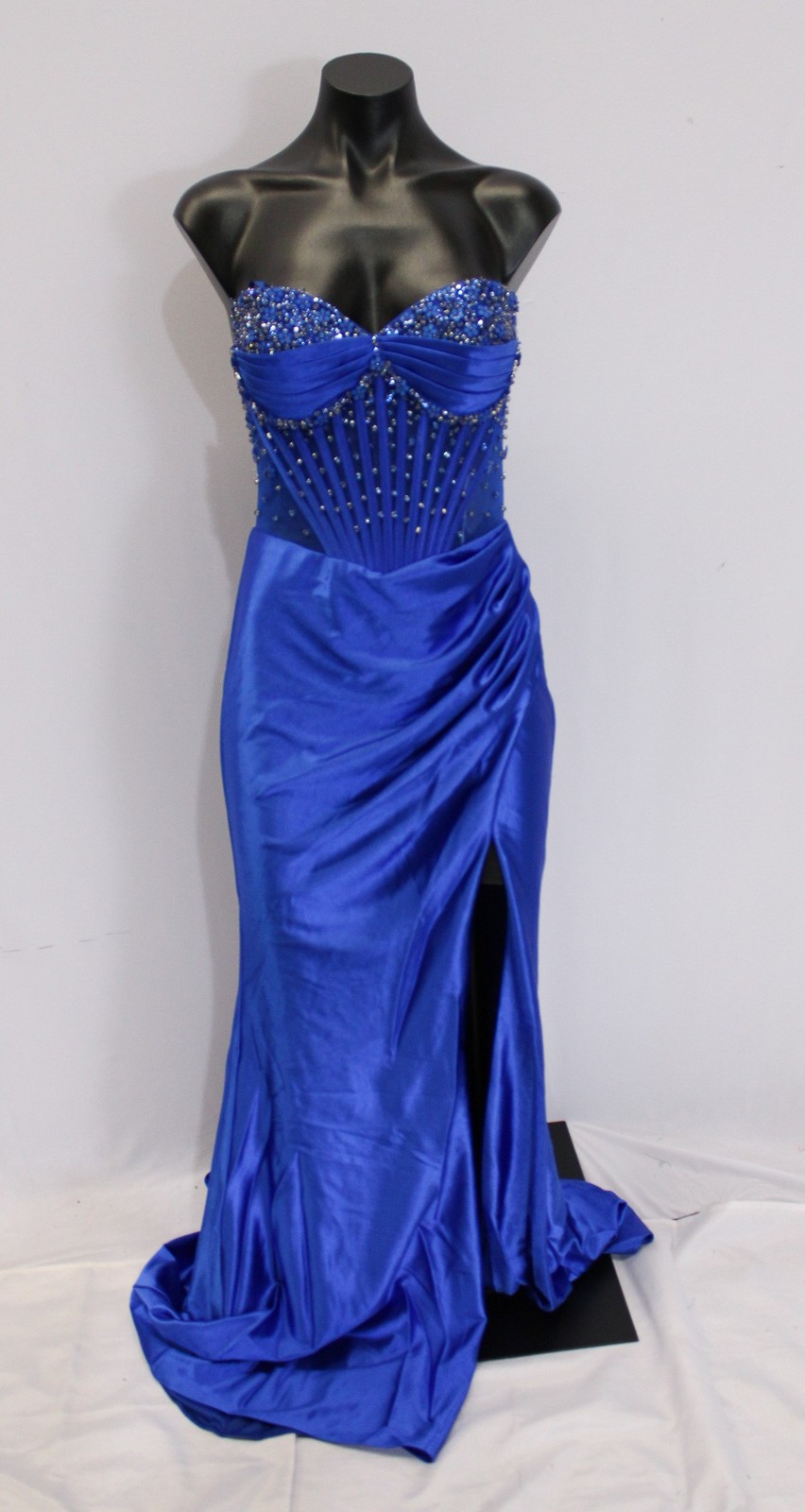 Stacees Women’s Mermaid Sweetheart Beaded Corset Dress BE5 Royal See Description