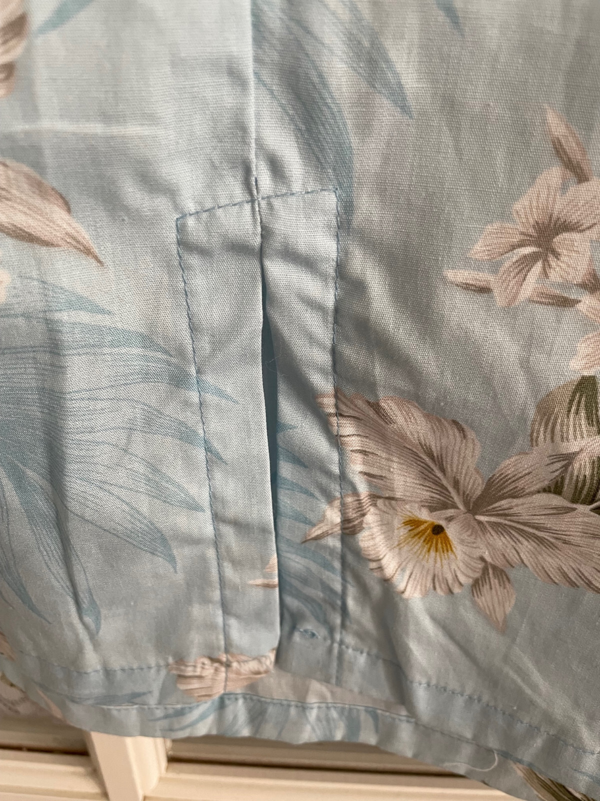 Aloha Republic Authentic Hawaiian Dress Large Sleeveless Blue Floral Cotton USA
