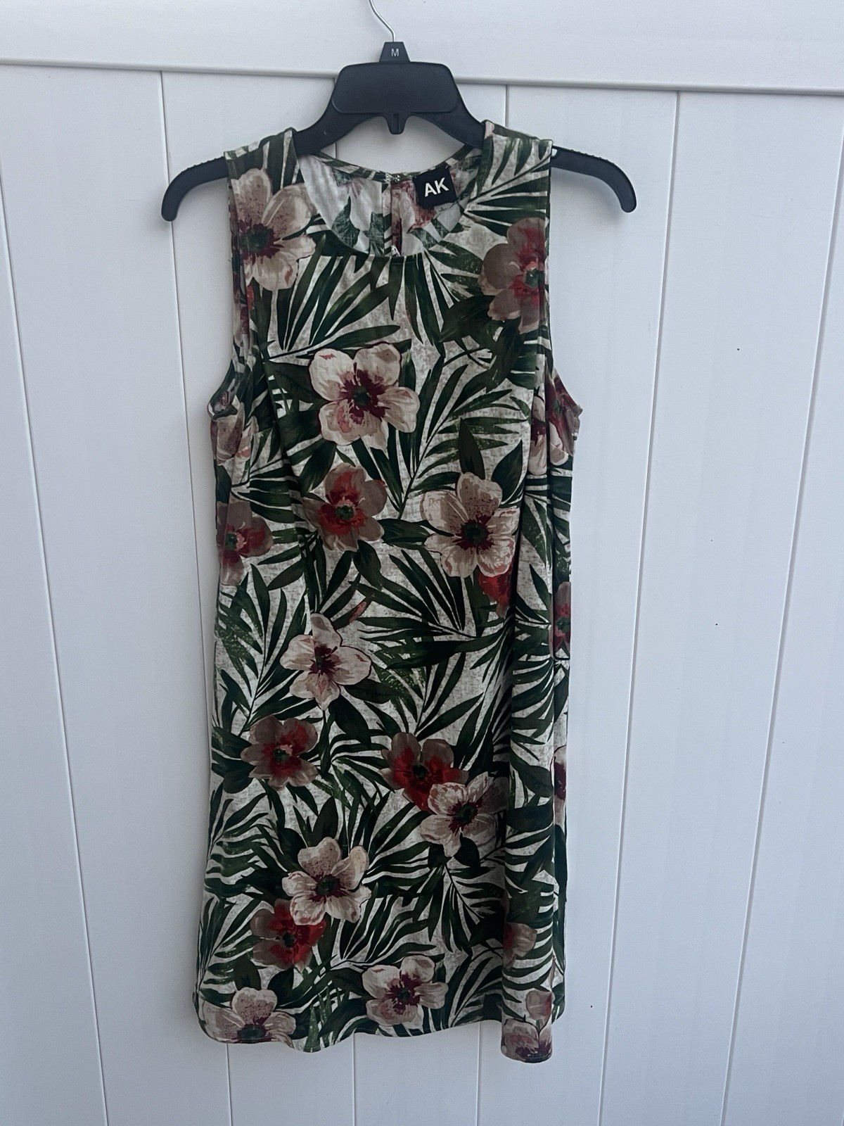 AK Women’s Sleeveless Floral A-Line Colorful Dress Size 6 Cotton