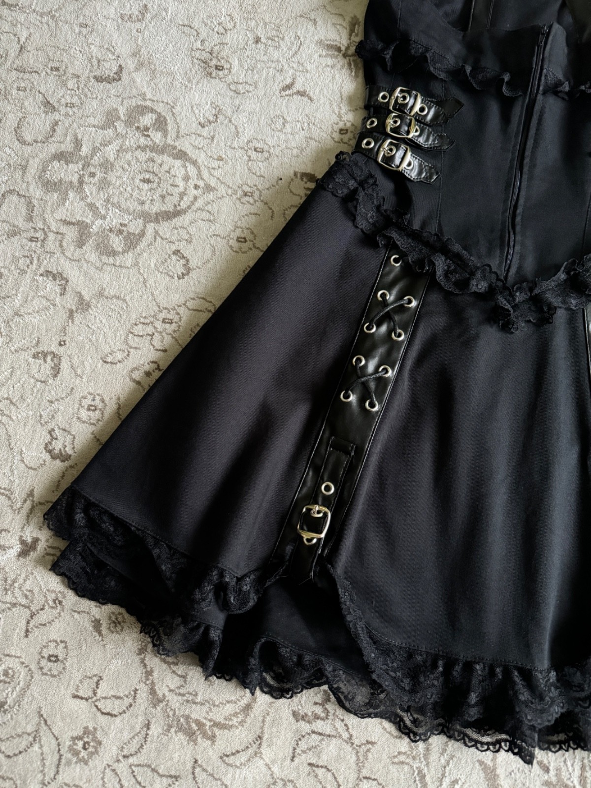 Aderlass Gothic Bondage Lace Mini Dress Avant Garde Lgb Hysteric Glamour Style S