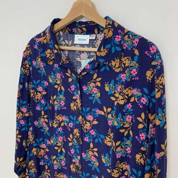National Since 1952 button down floral dress Sz PXL XL petite NWT