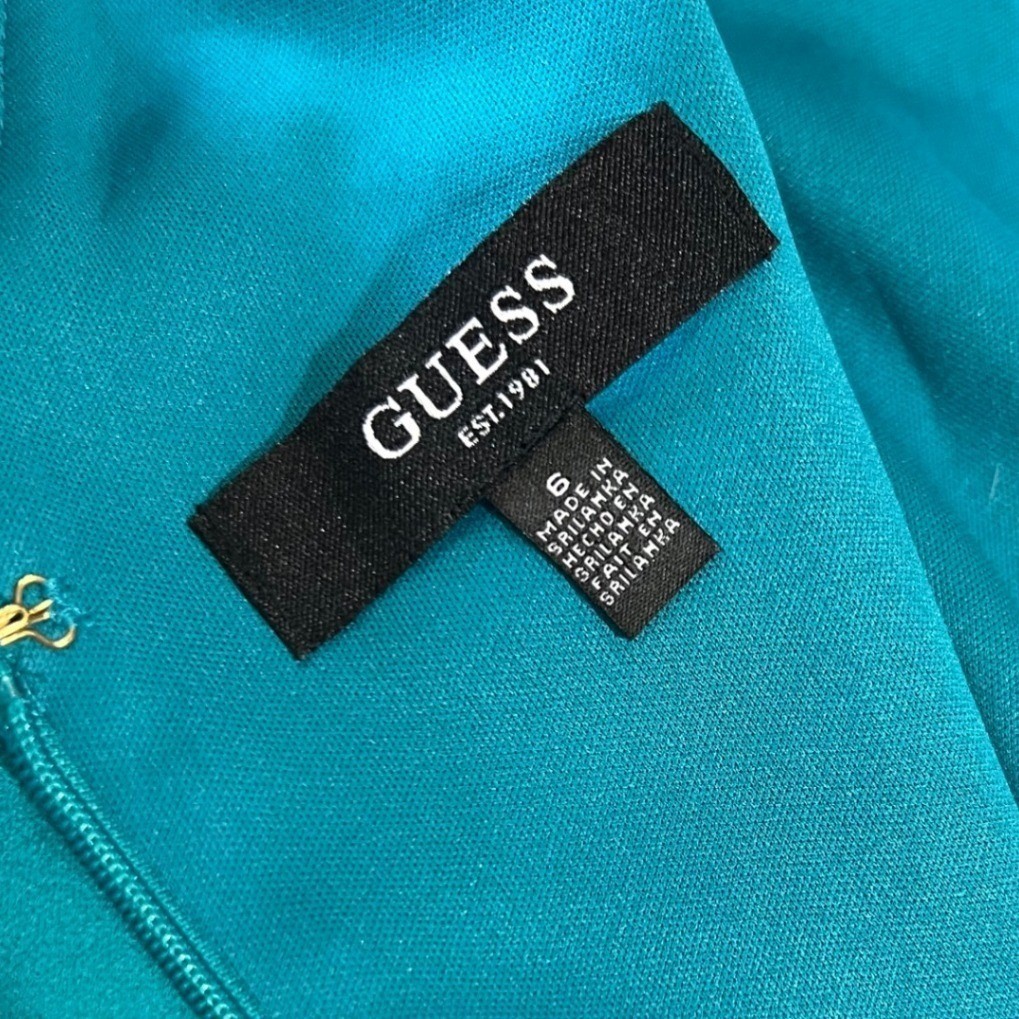 Guess Womens Teal Blue Ruched Asymmetrical Wrap Cocktail Dress Vibrant Date Chic