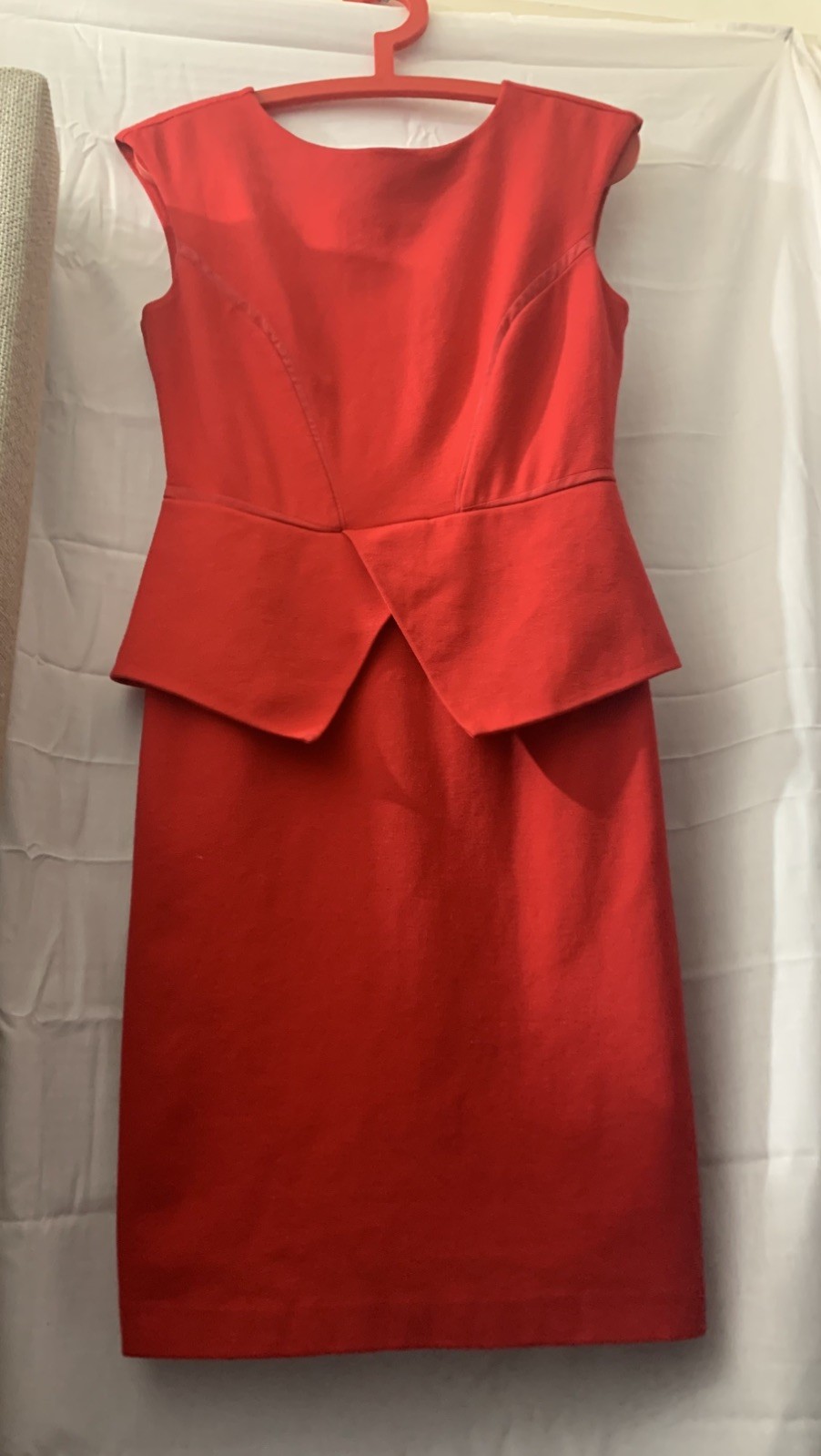 Ted Baker Kwyli Structured Peplum Body Con Red Dress – Size 2