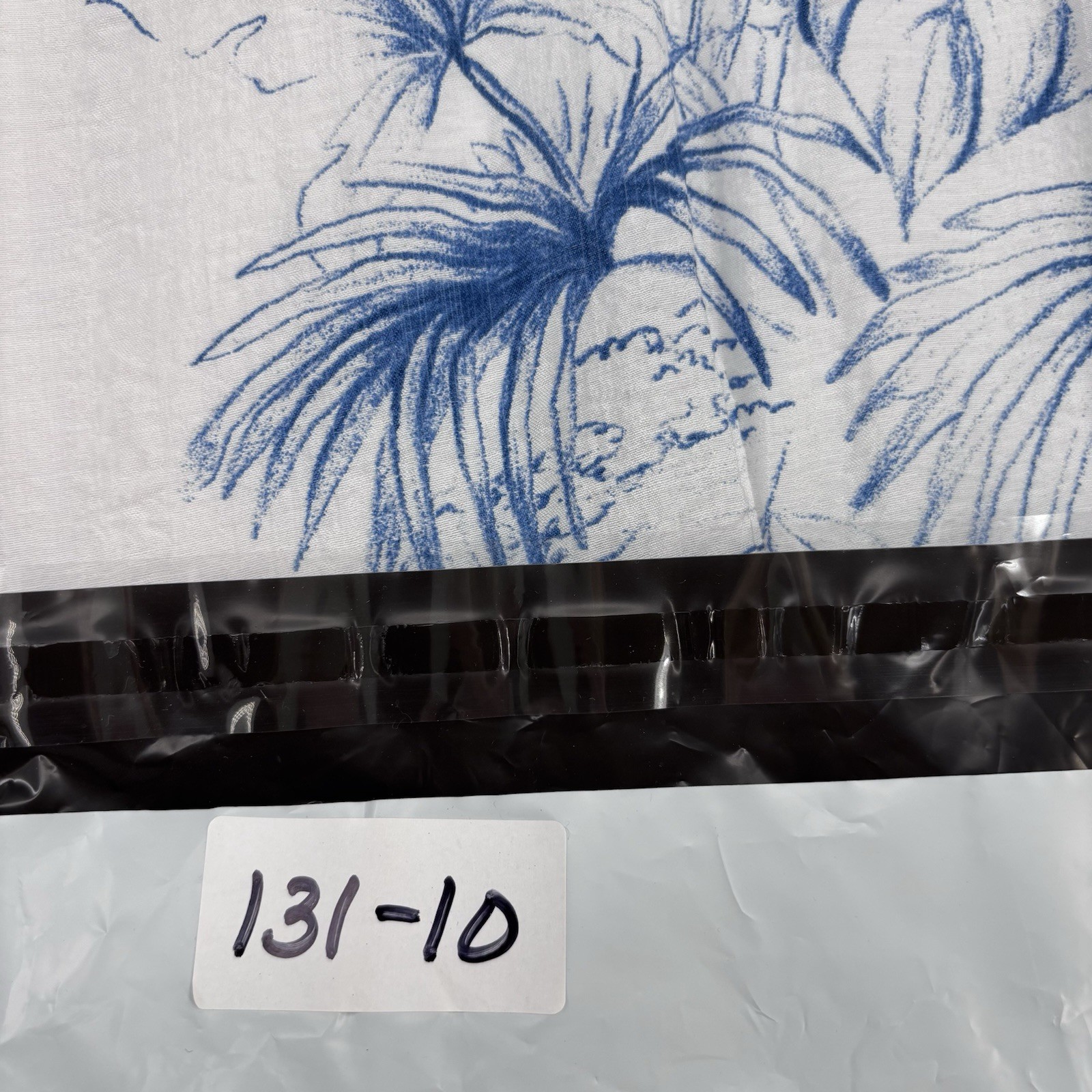 1 State White Blue Tropical Coastal Cottagecore Toile Tiered Maxi Dress Size M