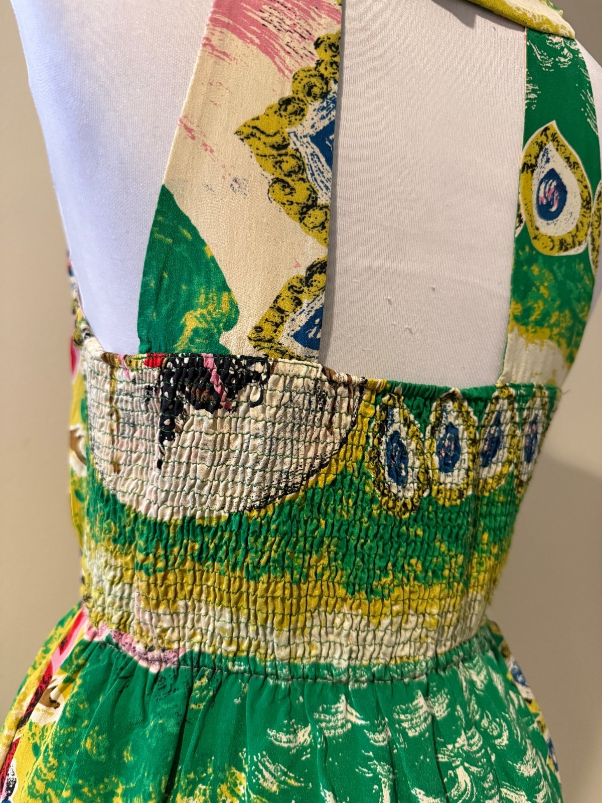 MOULINETTE SOEURS Womens Panoply Horse Carousel Silk Dress with Pockets – Sz 0