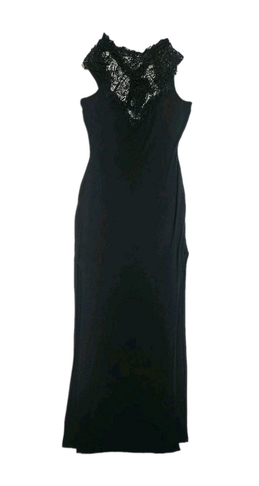 Love Culture S Macrame Lace Crochet Maxi 2 Side Slits Maxi Dress Sleeveless Back
