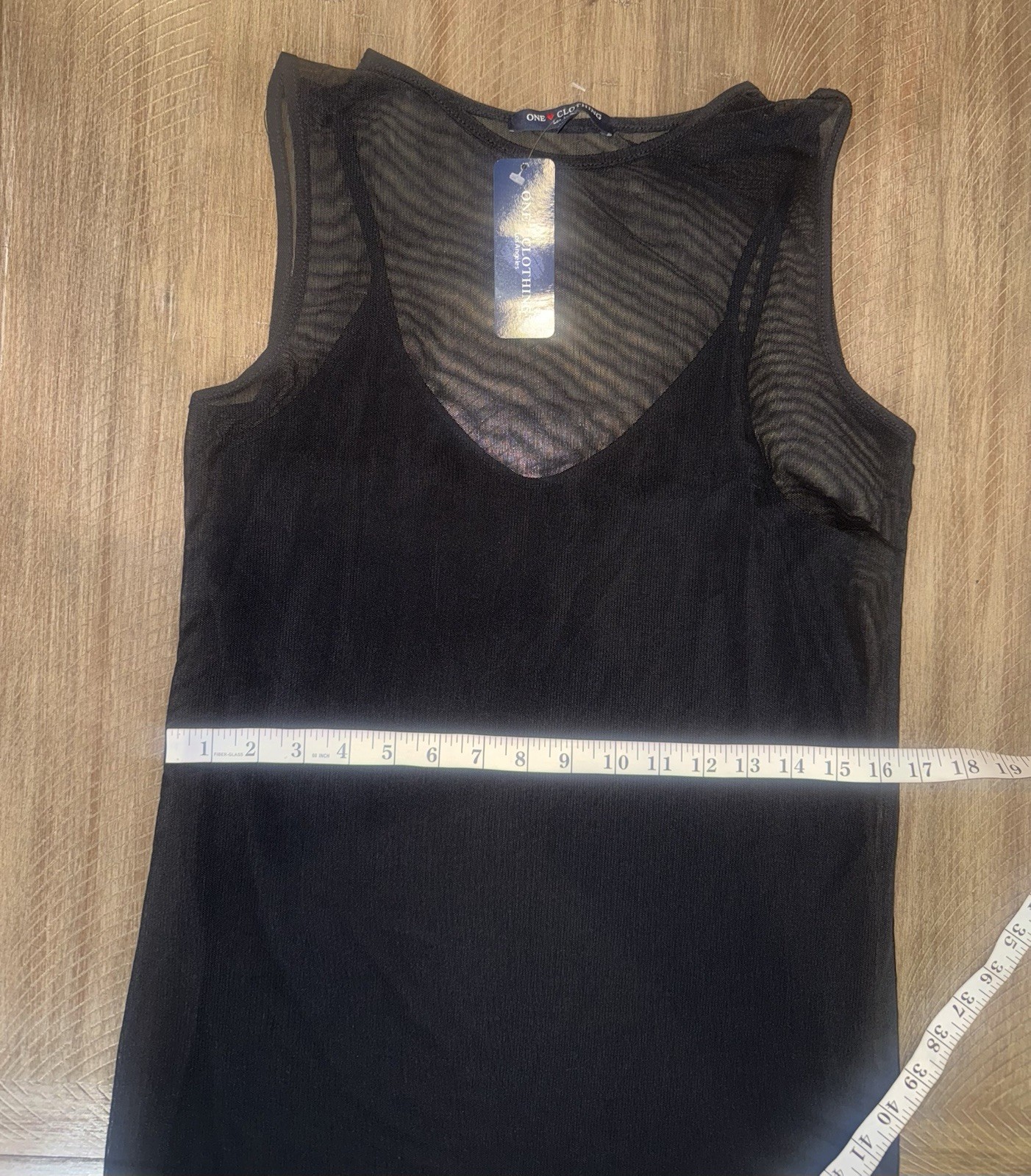 NWT One Love Clothing Black Sheer Mesh Overlay Mini Sleeveless Dress Goth Size M