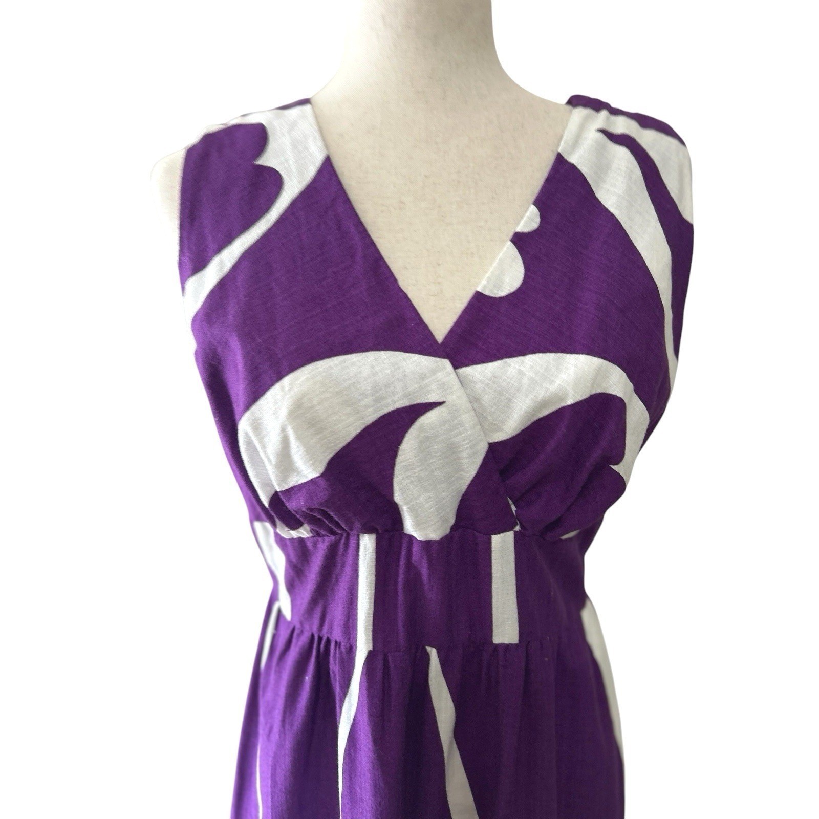 1960’s 70’s Malihini Hawaii Cotton Barkcloth Maxi Summer Dress Size 6 Aloha