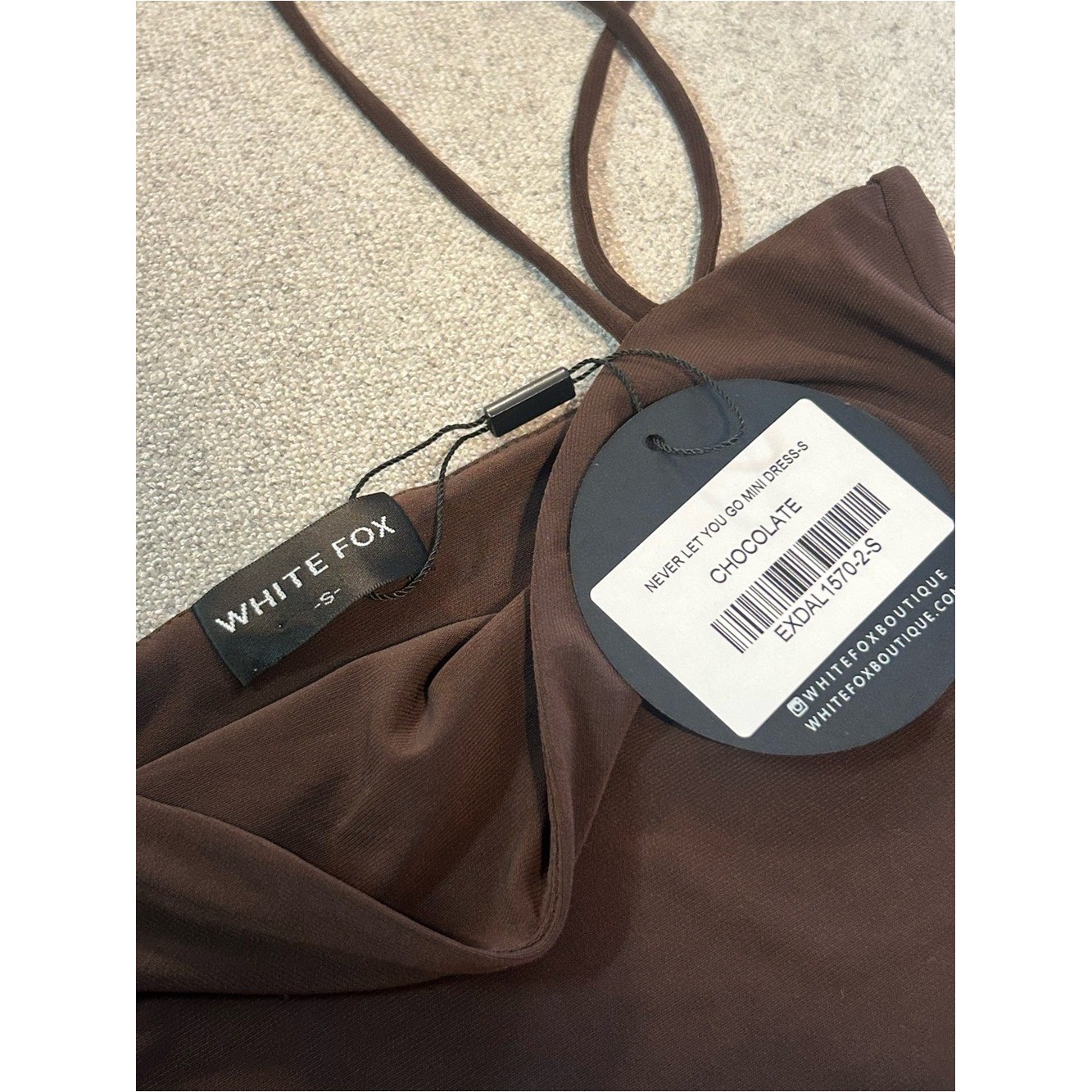 White Fox Boutique Chocolate Brown Mini Dress