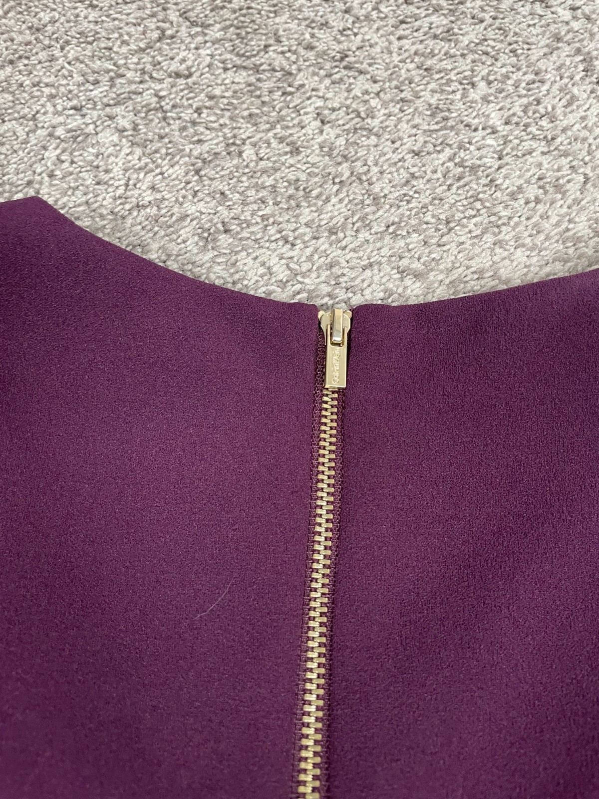 Calvin Klein Dress Womens 4 Purple Eggplant Plum Flutter Event Holiday Business