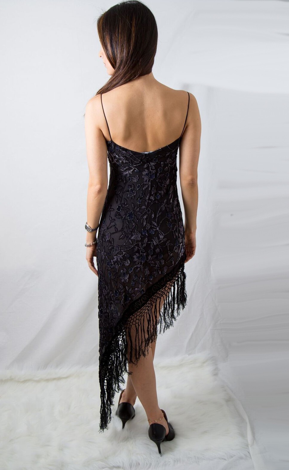 $3250 Authentic Rare DSQUARED2 Women’s Embroidered Metallic Silk Mini Dress 42
