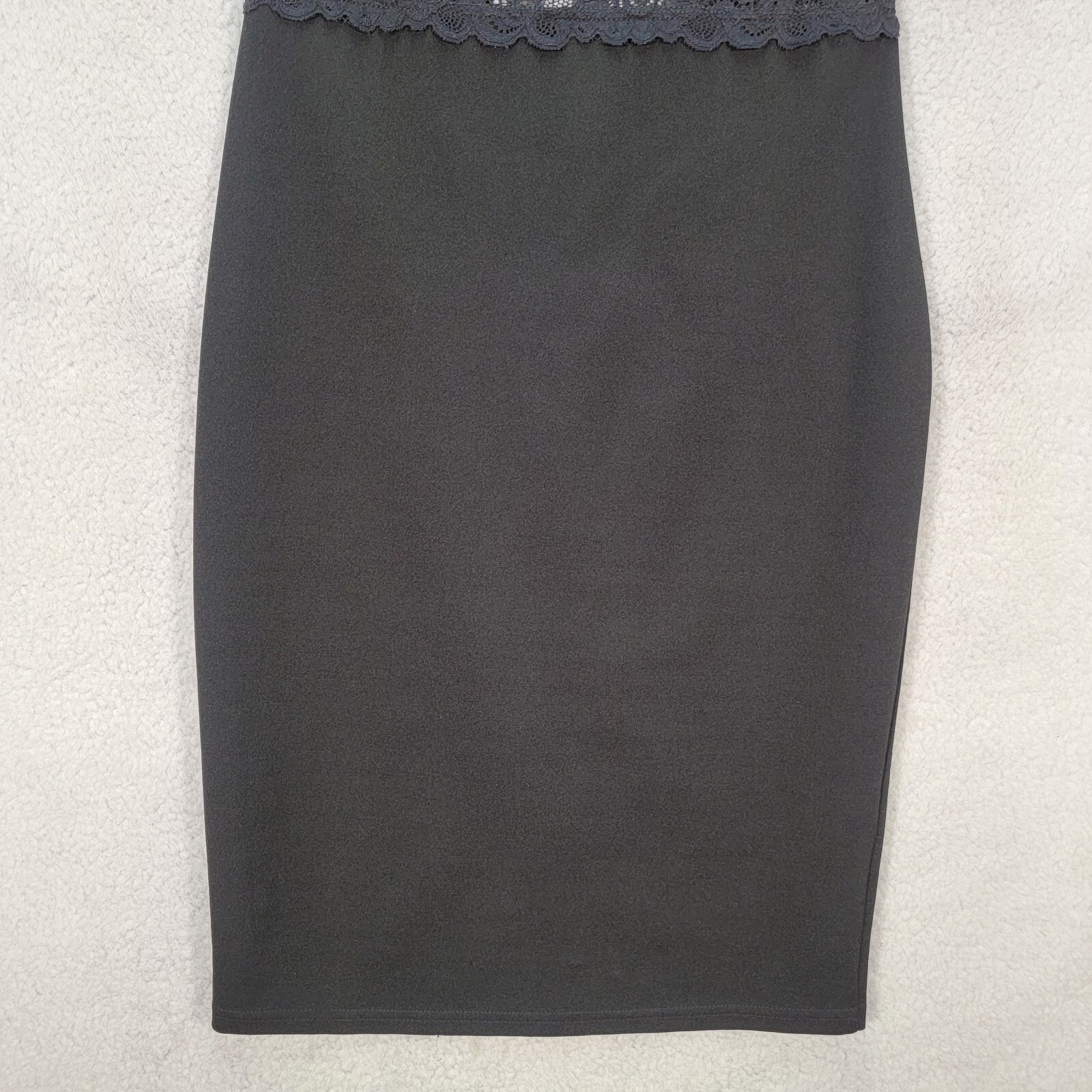 Black Floral Lace Sheer Bustier Cut Out Bodycon Sexy Dressy Womens Dress Size L