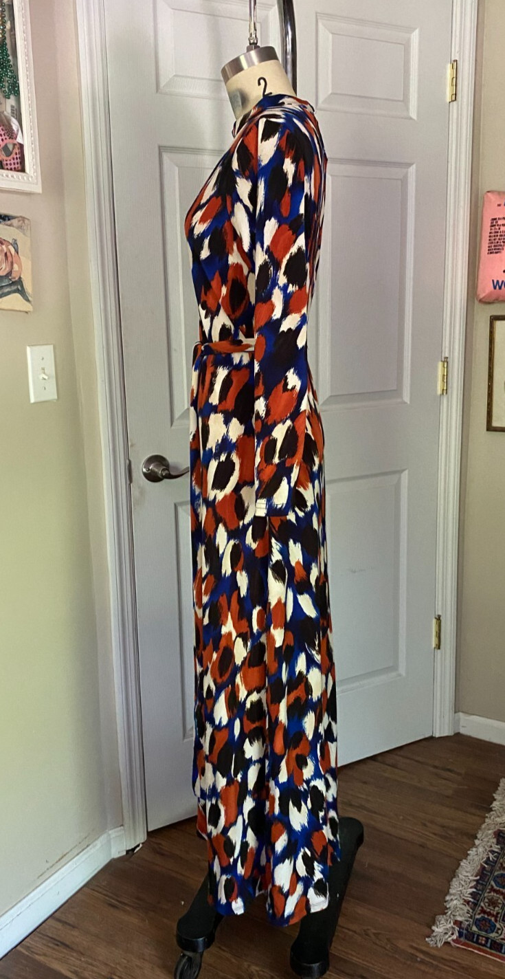 VENUS Abstract print Keyhole halter Neck Belted MAXI Cocktail Dress *SMALL*