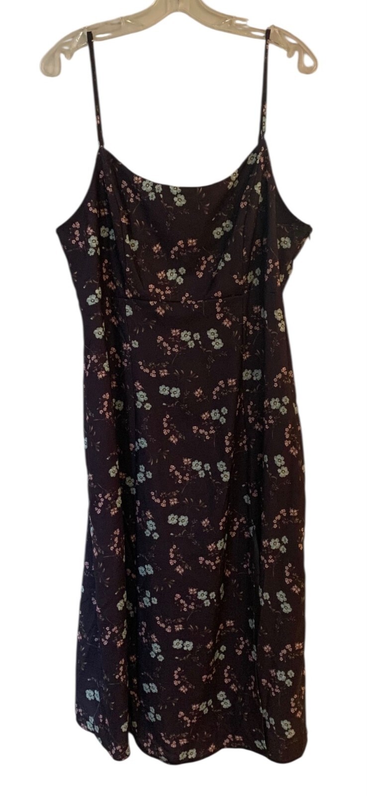ORIGINALITY by Dry Goods Purple Floral Women’s Slip Midi Dress NWT Size XL