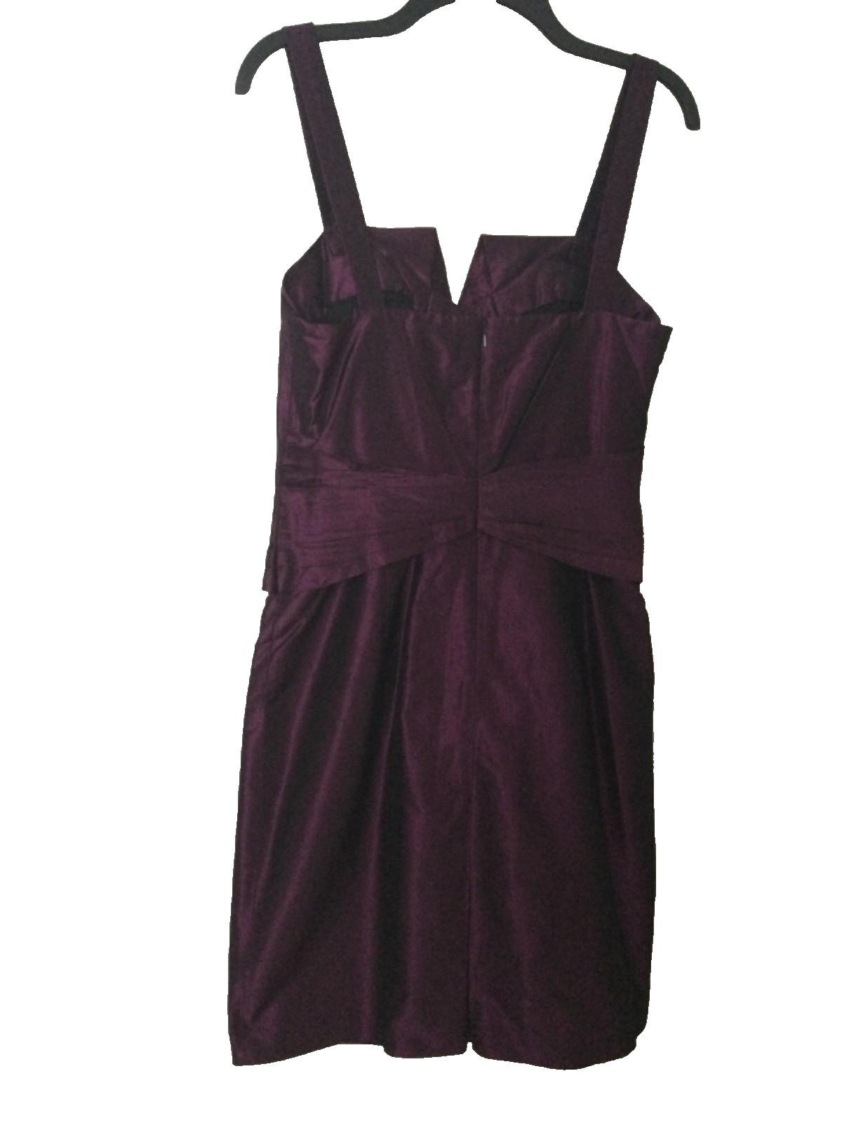 VERA WANG Lavender Label Purple Silk Cocktail Mini Dress 8 Straps Lined Zip