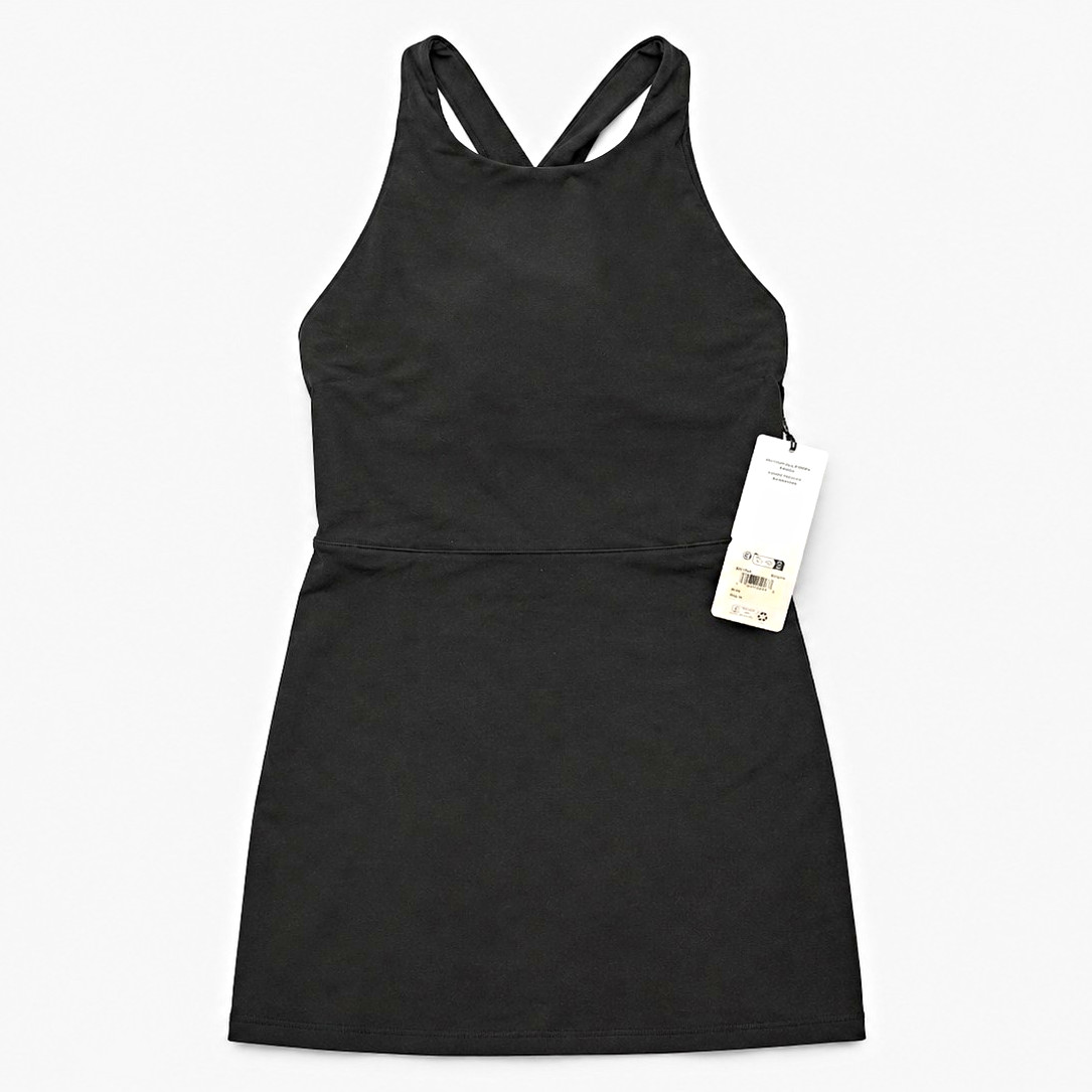 New Alo Yoga Alosoft Backspin Dress Black Women’s Medium M NWT W8276R Tennis