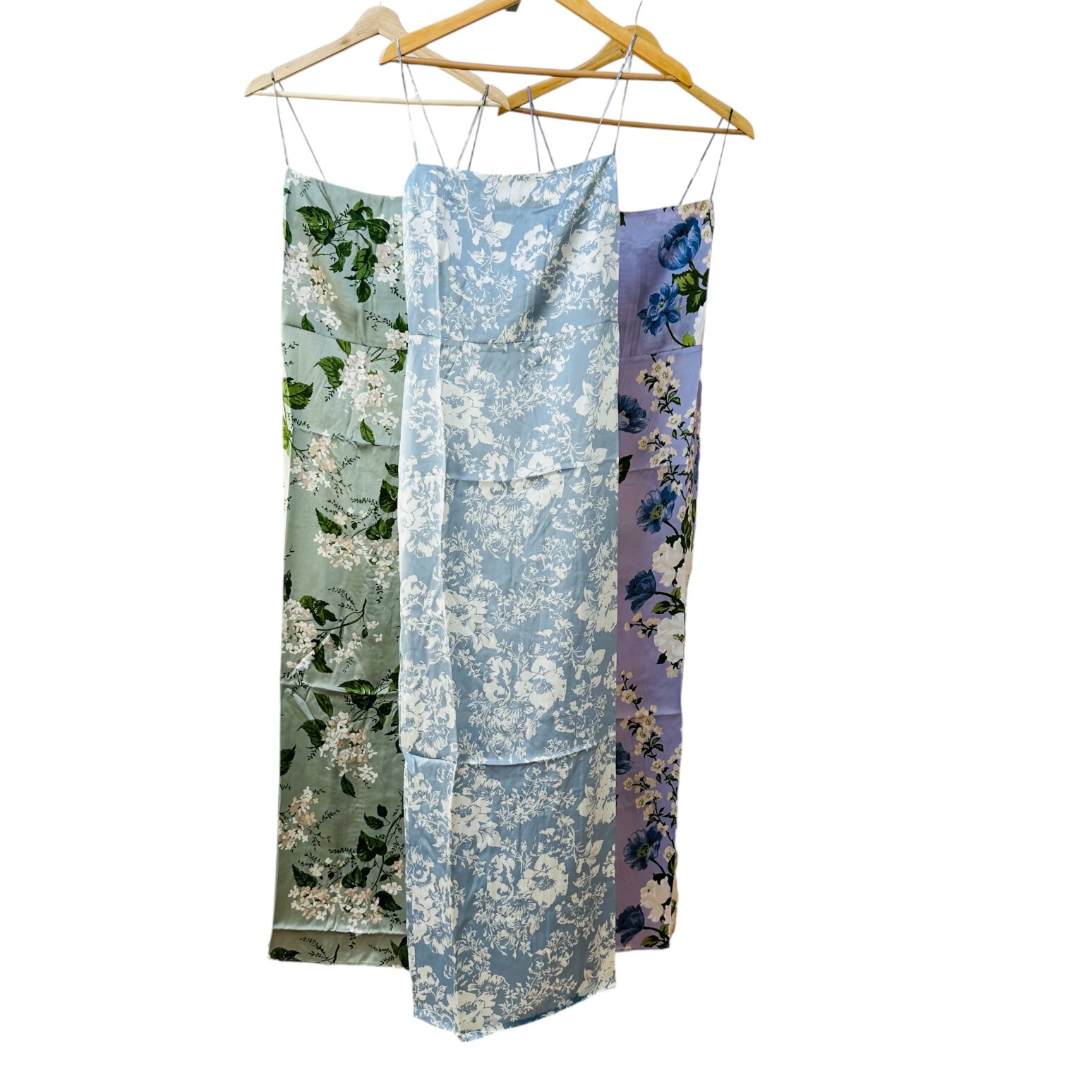 Reformation Frankie Silk Dress Tea Garden
