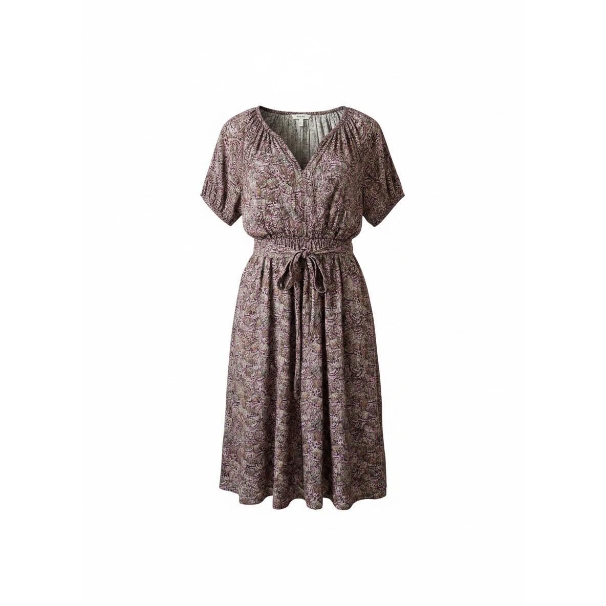 Terra & Sky Midi Dress Womens 2X Purple NWT Puff Sleeve Boho Butterfly Print