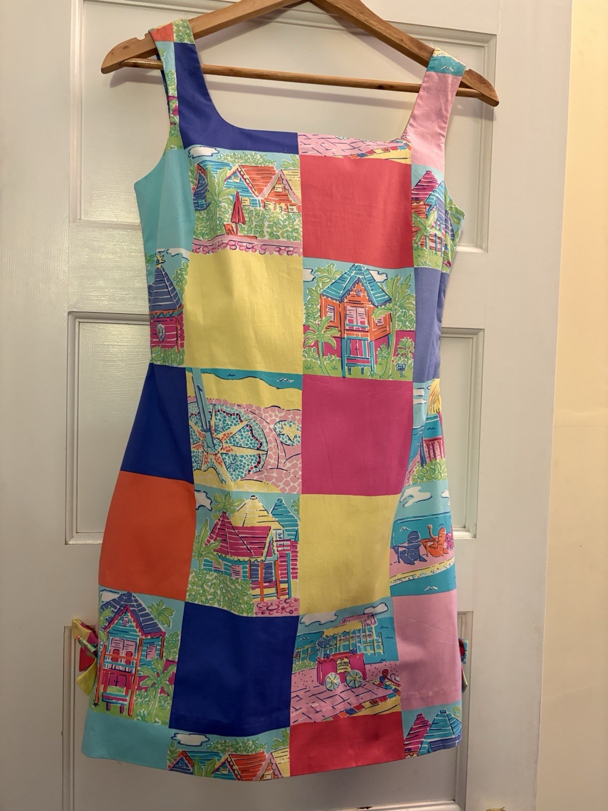 VTG Lilly Pulitzer Moxie Patchwork Mini Dress size 0 resort vacation cruise Prep