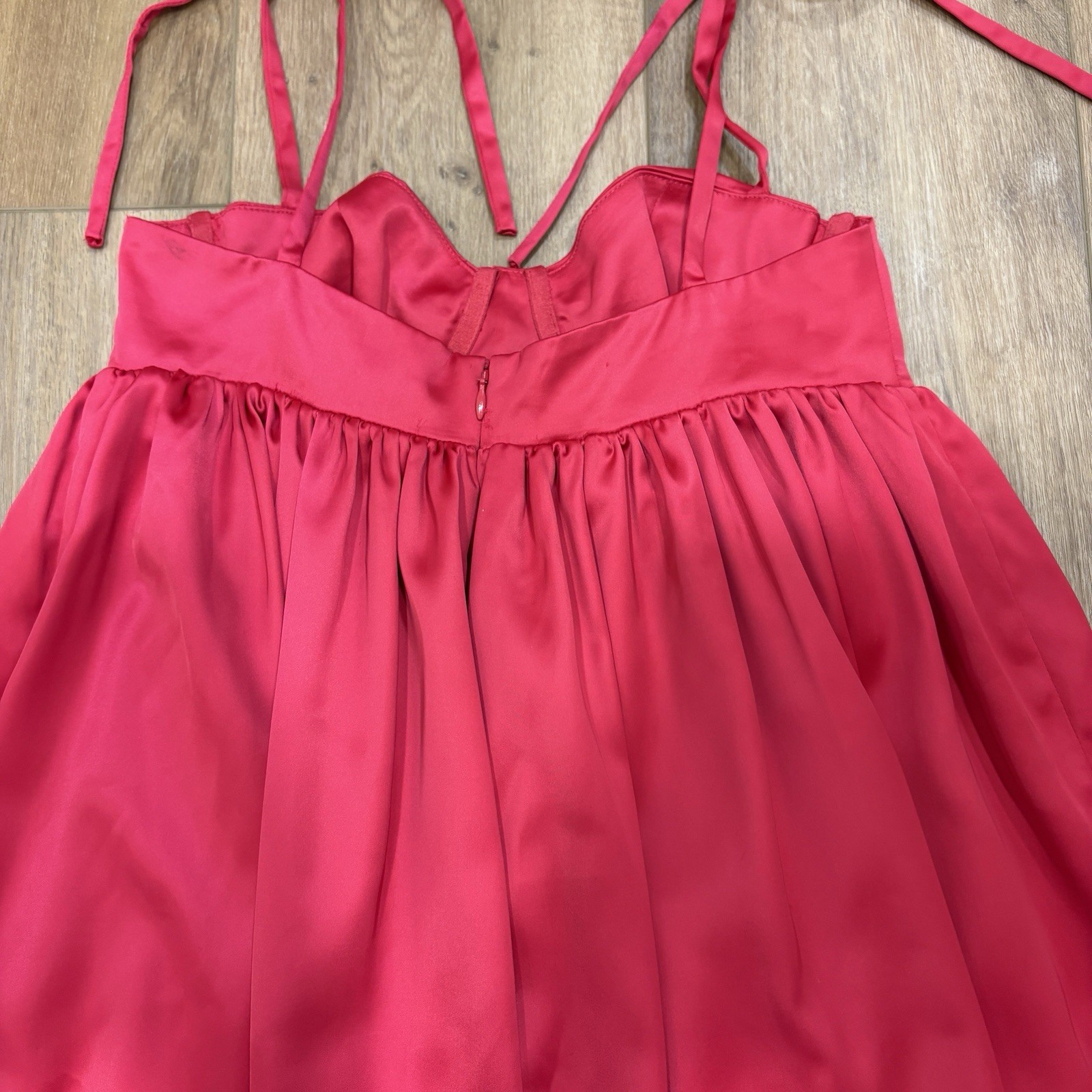 🌟LOVERS AND FRIENDS🌟 AMABELLA MINI SATIN CORSET BABYDOLL DRESS PINK SZ S