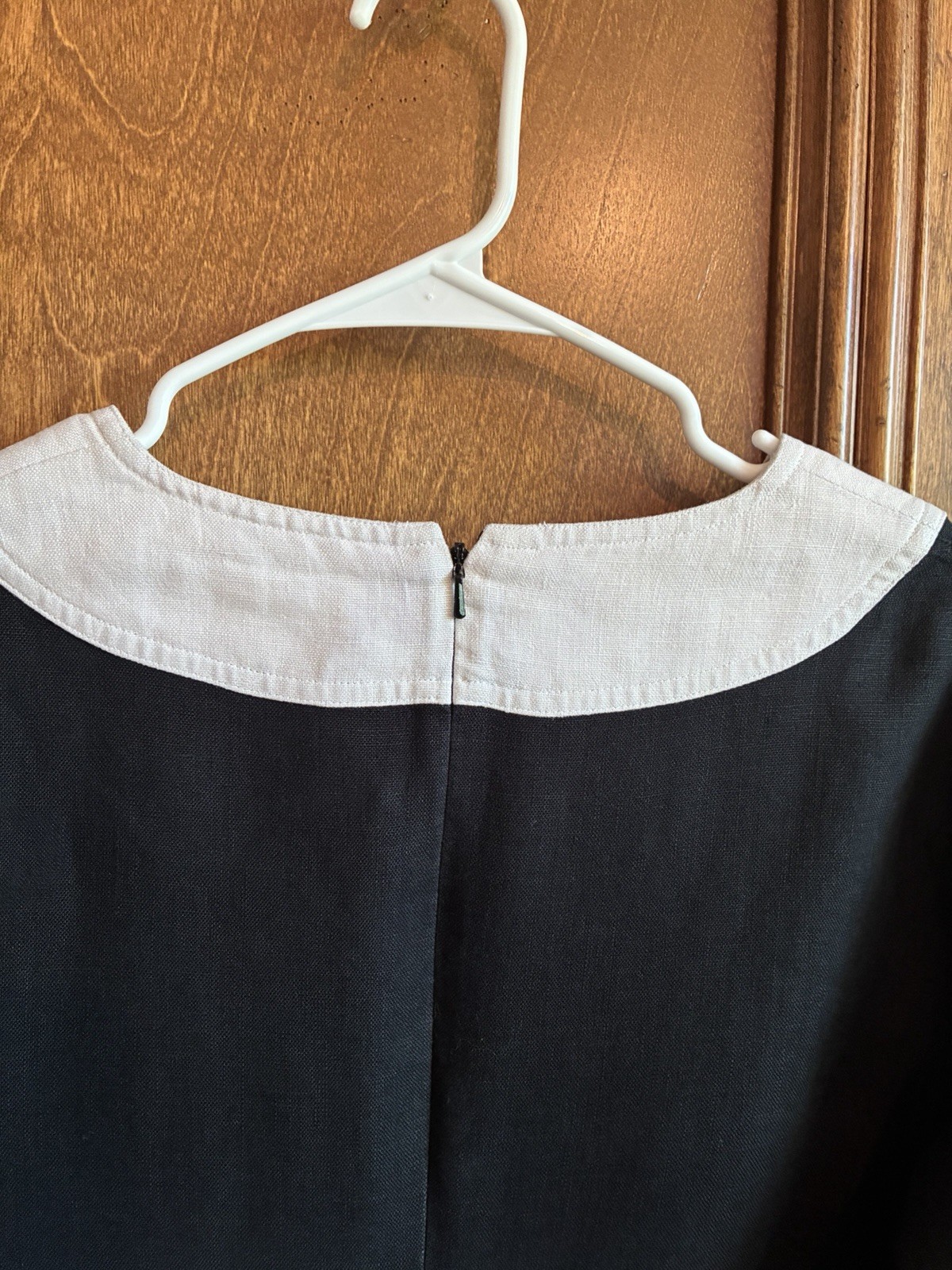 Michael Kors, Black And Ivory Short Linen Tunic Caftan Size 8