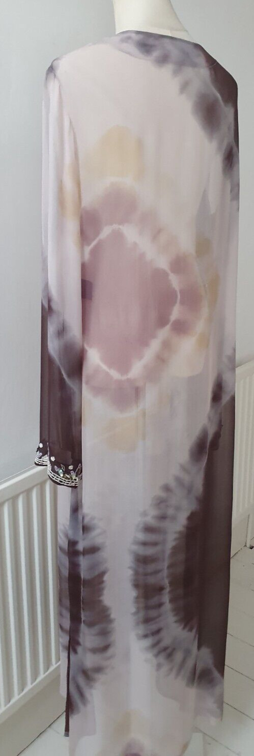 ***GORGEOUS***ALL SAINTS ZAMI MAXI KAFTAN, UK14, US10, EU42, 100% SILK