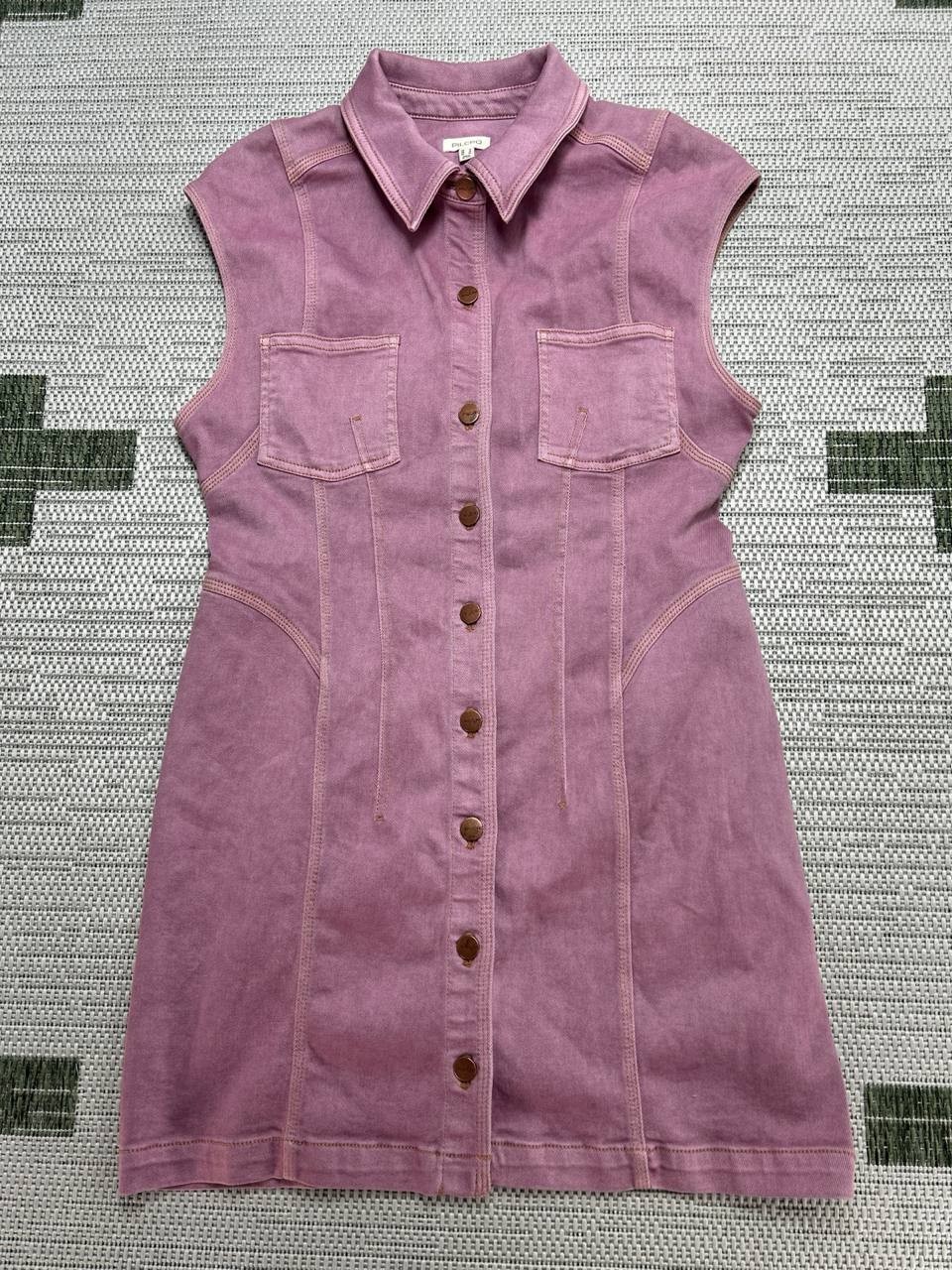 Pilcro Dress Womens 14 Pink Cotton Denim *