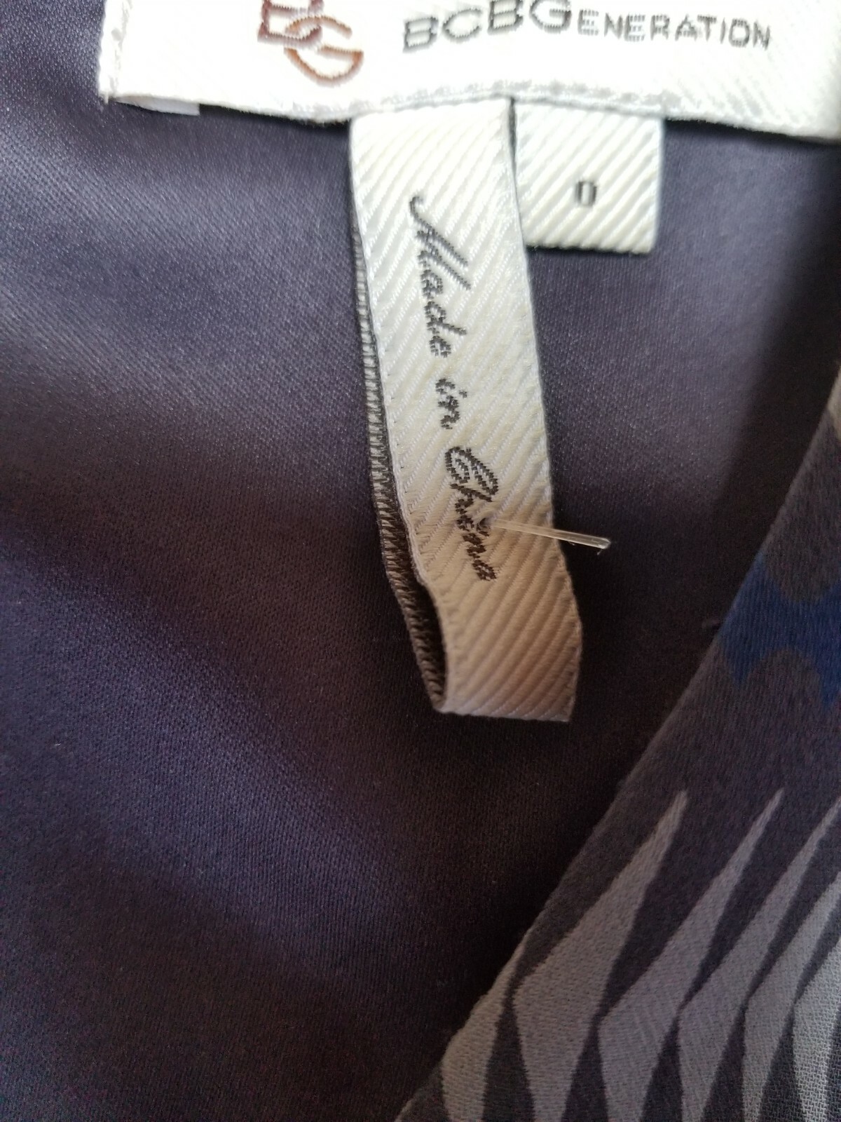 Vintage BCBGENERATION Womens V-neck Empire Waist Dress Size 0 Blue Lined