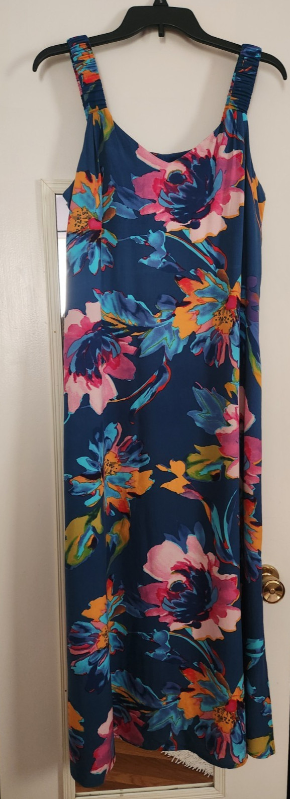 Sam And Jess Petite Womens Sleeveless Floral Maxi Dress Summer Hawaii – Sz PM