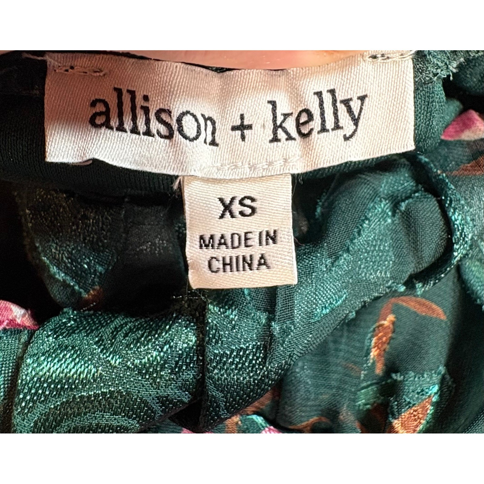 Allison & Kelly Floral Print Sweetheart Neck Long Sleeve Corset Bodice Dress XS