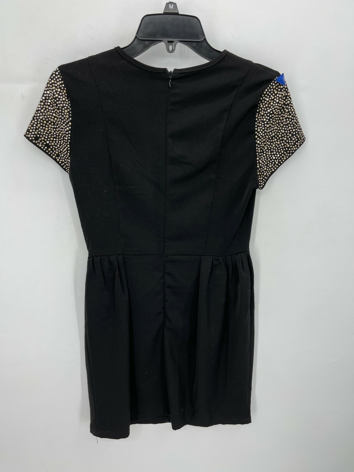 Quinn Dress Womens Small Black Beaded Grunge 90s Designer Goth Retro Witchy