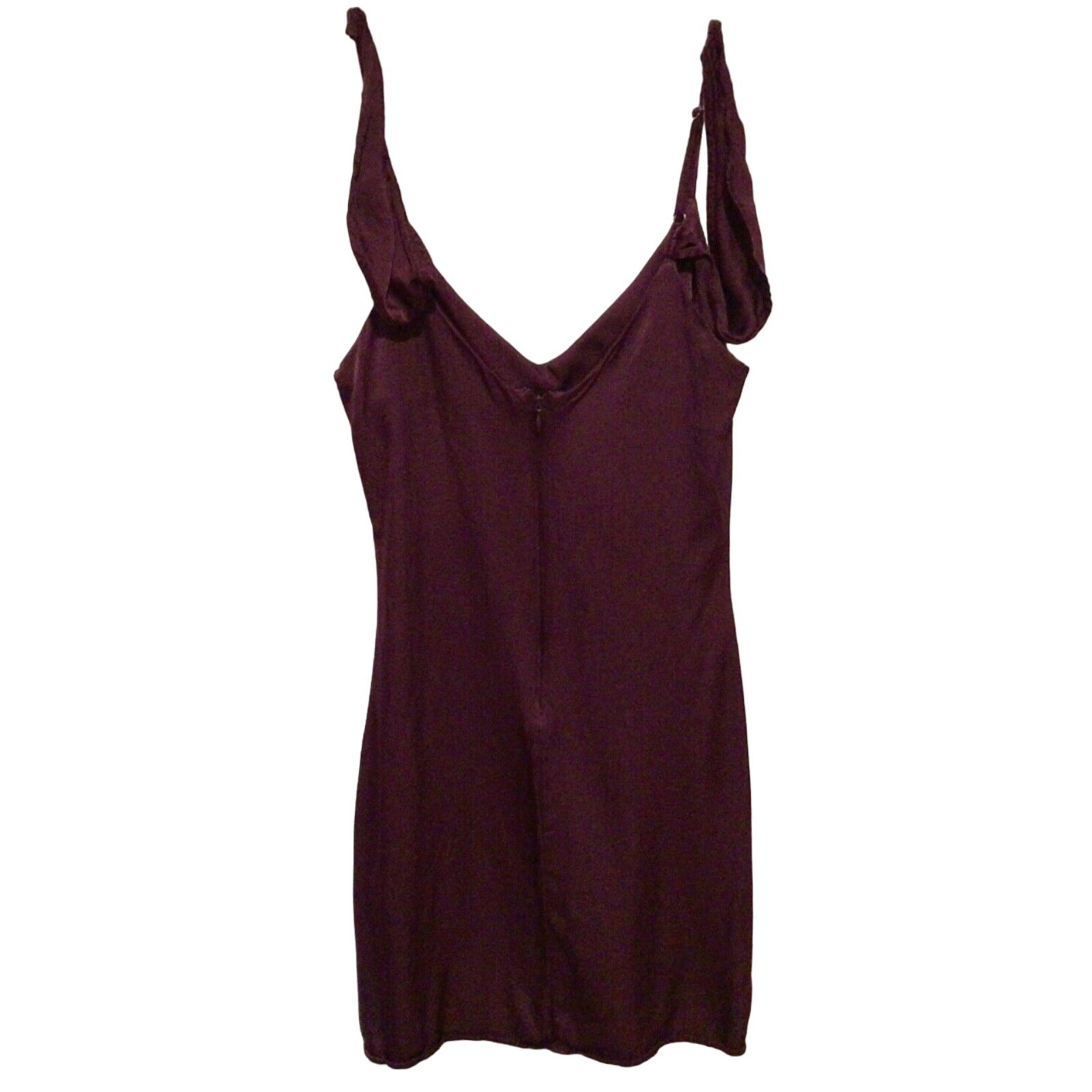 Forever 21 Women’s Burgundy Spaghetti Strap Mini Dress w/ Zipper Size Small