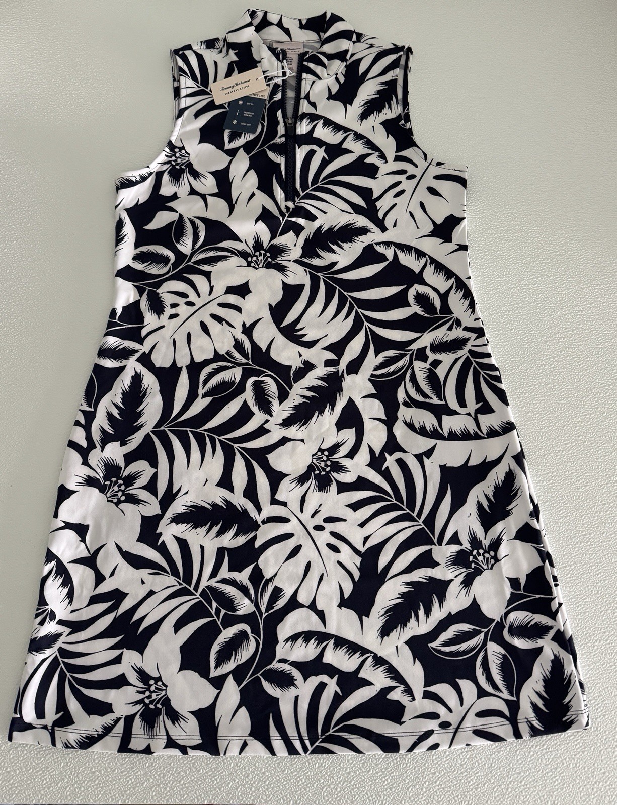 Tommy Bahama Golf Active Mini Dress w/Shorts Pockets XS S M L XL Navy Blue T7